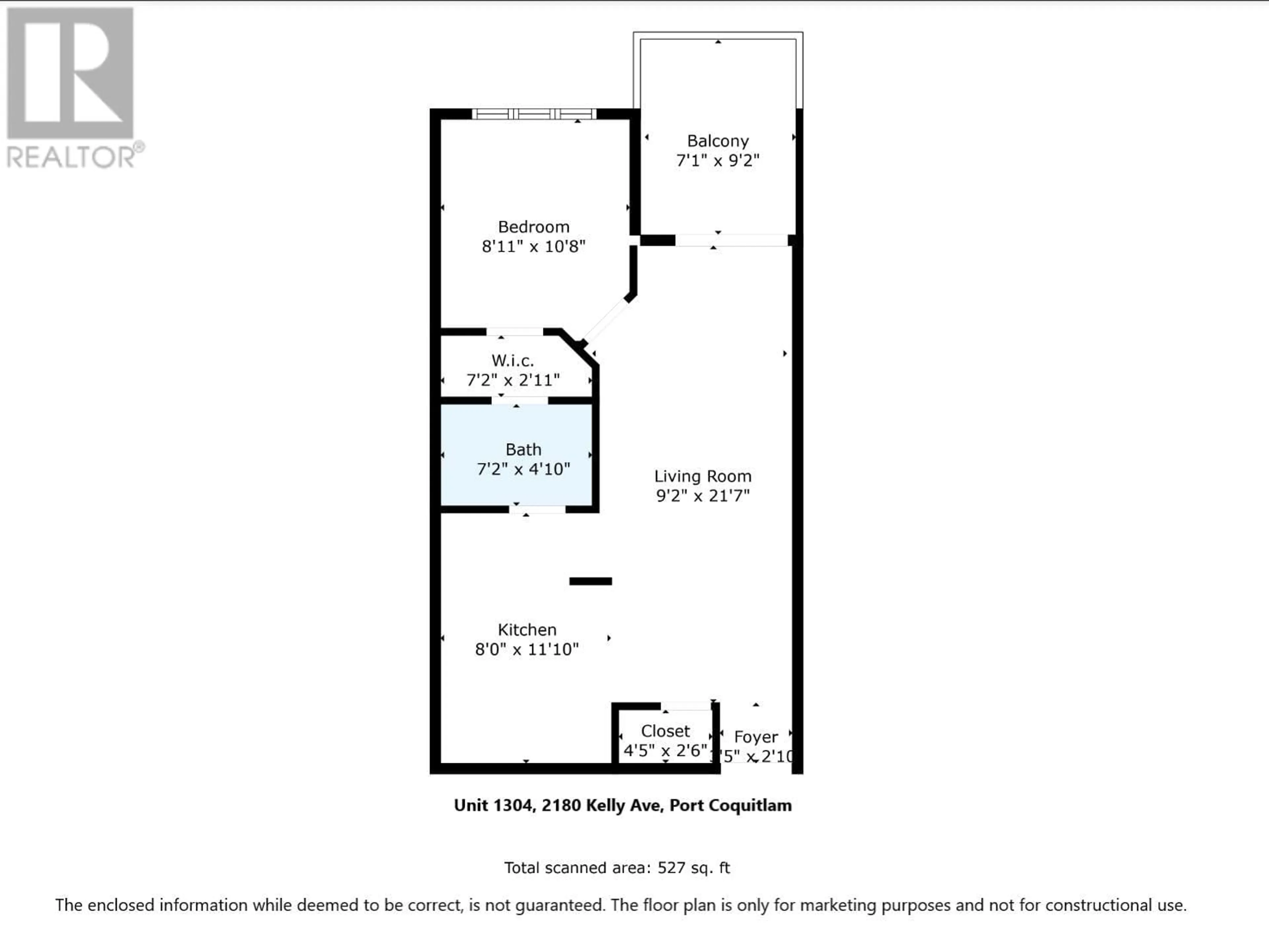 Floor plan for 1304 2180 KELLY AVENUE, Port Coquitlam British Columbia V3C3S6