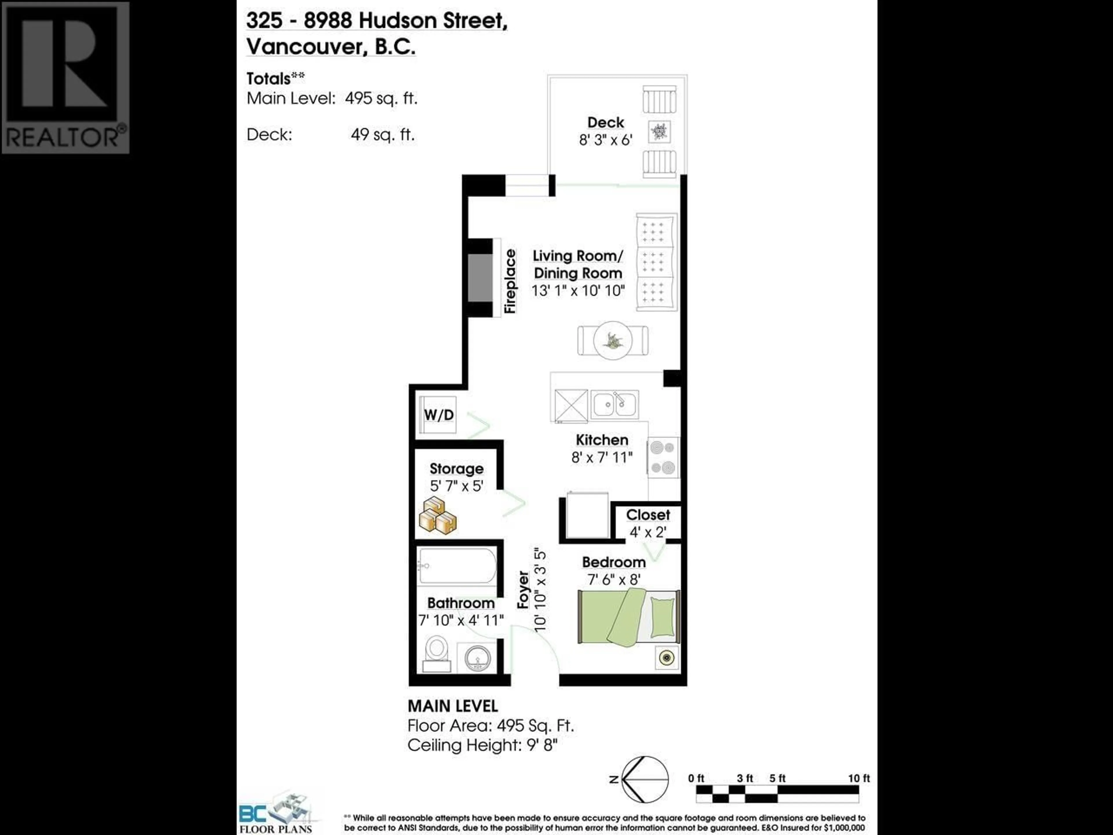 Floor plan for 325 8988 HUDSON STREET, Vancouver British Columbia V6P6Z1