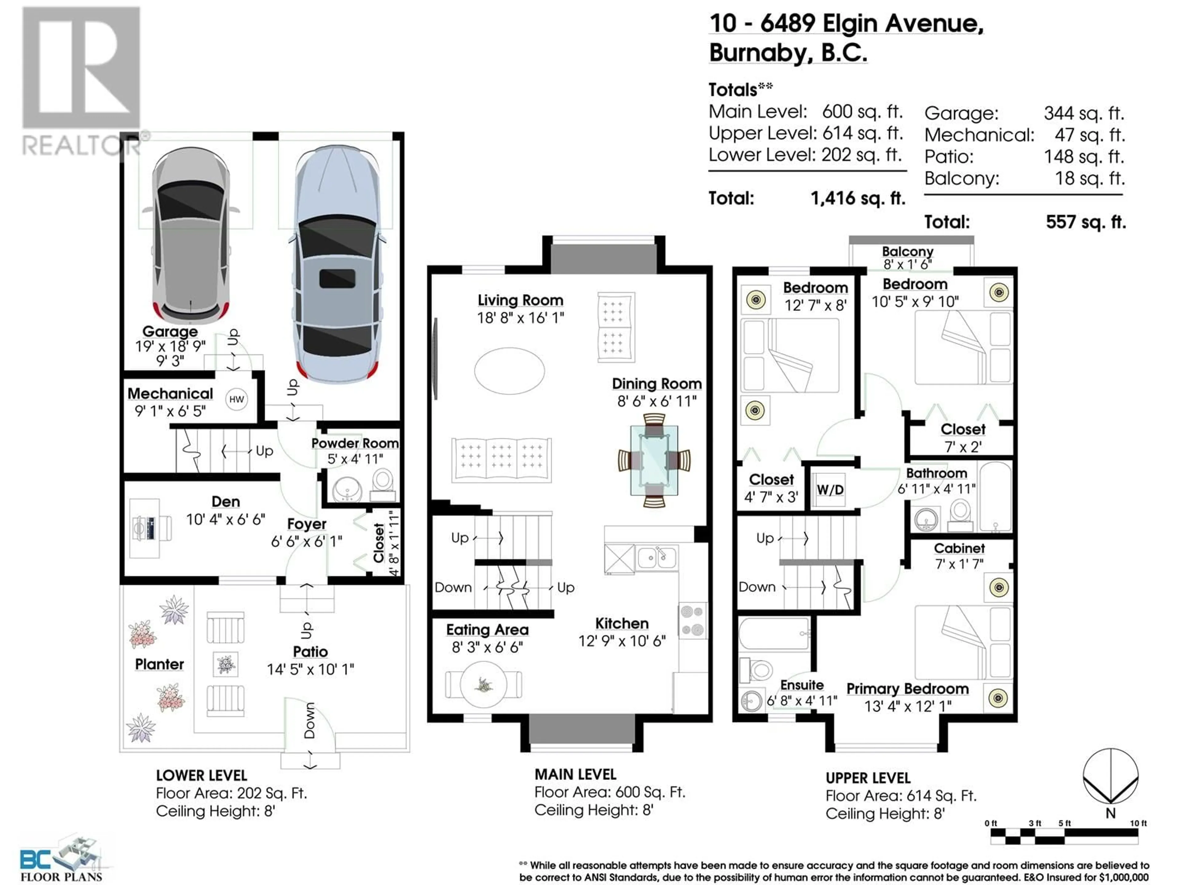 Floor plan for 10 6498 ELGIN AVENUE, Burnaby British Columbia V5H3S6