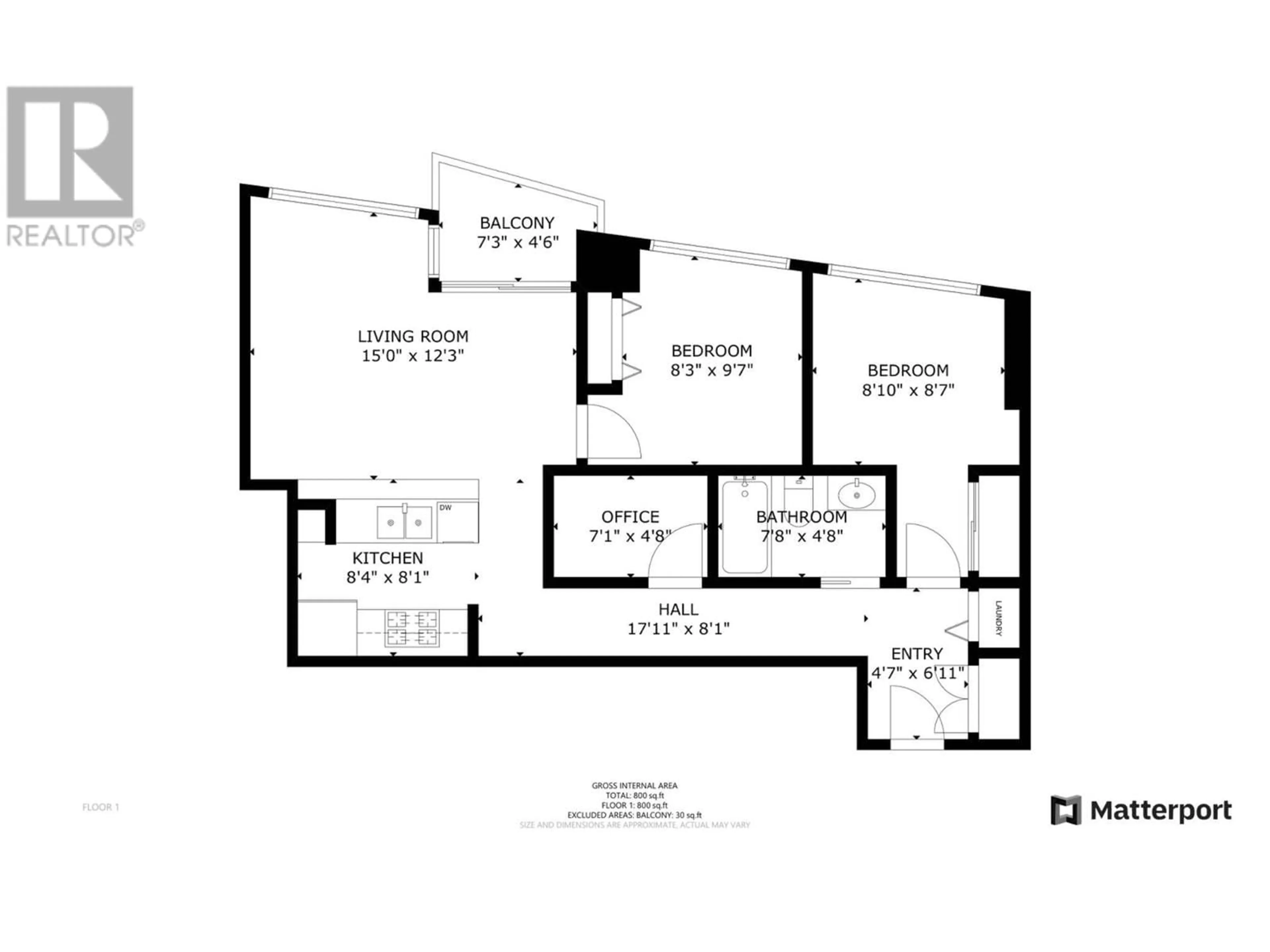 Floor plan for 2701 33 SMITHE STREET, Vancouver British Columbia V6B0B5