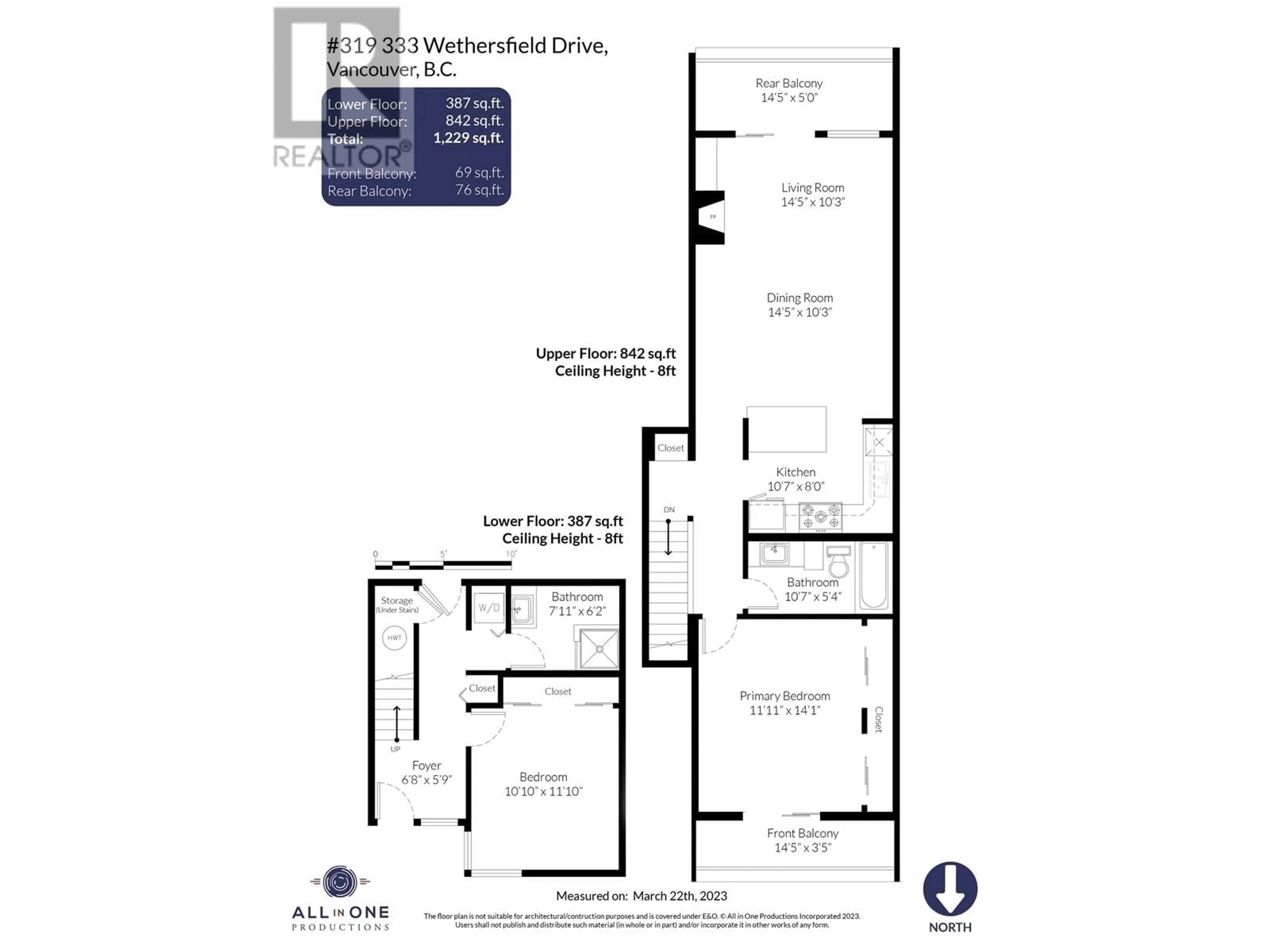 Floor plan for 319 333 WETHERSFIELD DRIVE, Vancouver British Columbia V5X4M9