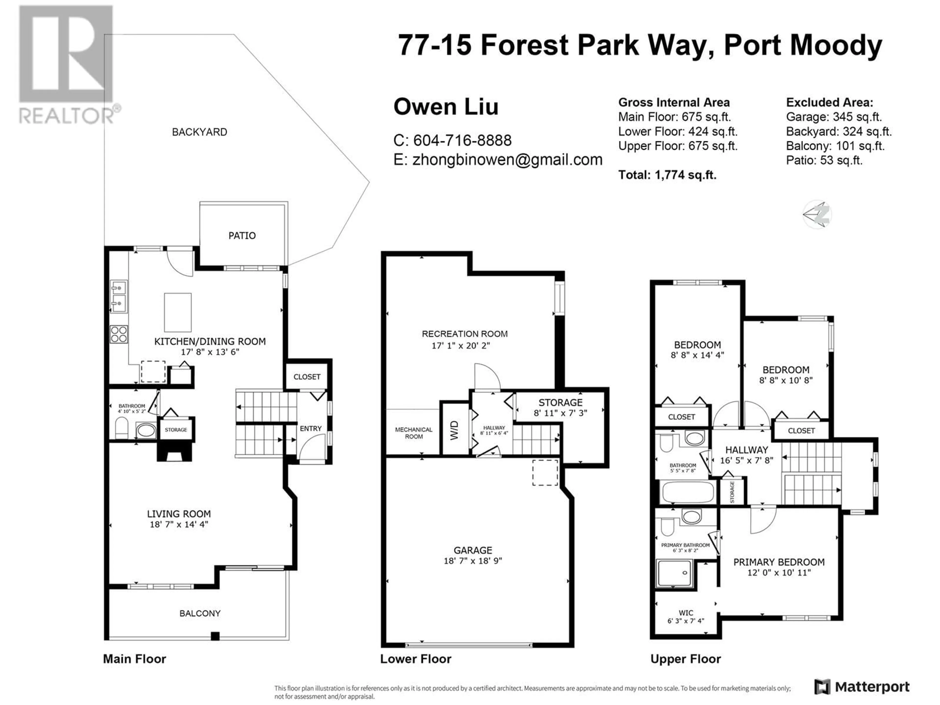 Floor plan for 77 15 FOREST PARK WAY, Port Moody British Columbia V3H5G7