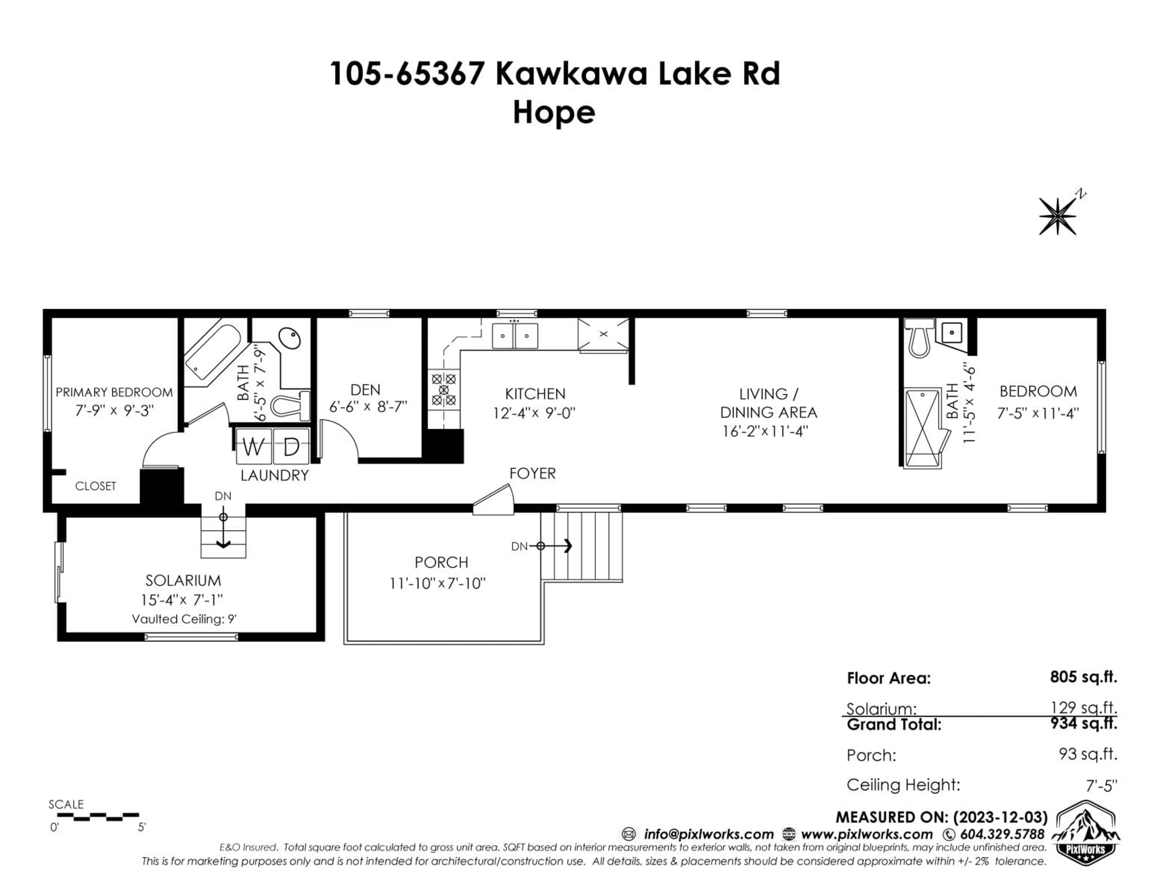 Floor plan for 105 65367 KAWKAWA LAKE ROAD, Hope British Columbia V0X1L1