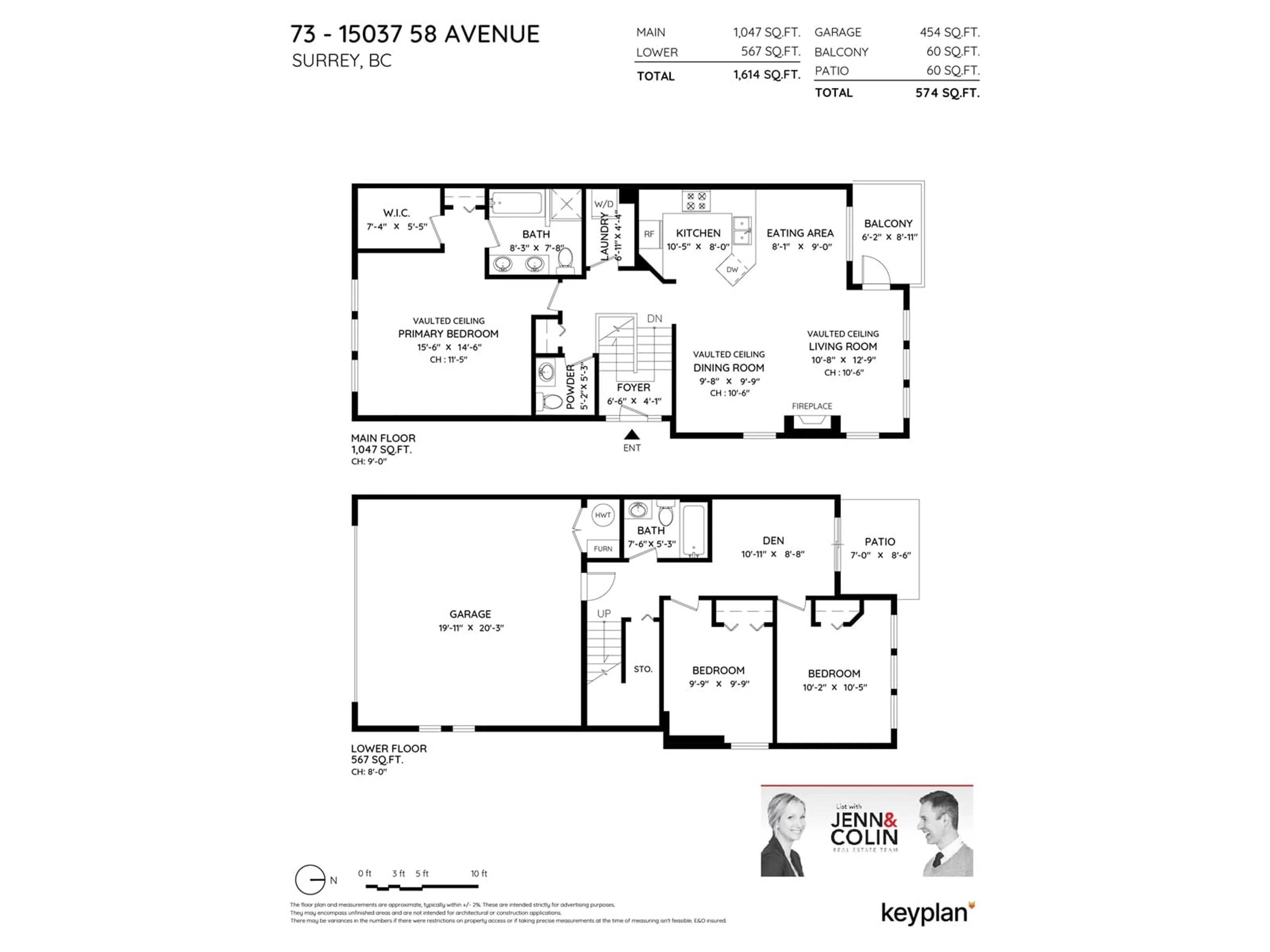 Floor plan for 73 15037 58 AVENUE, Surrey British Columbia V3S8Z5