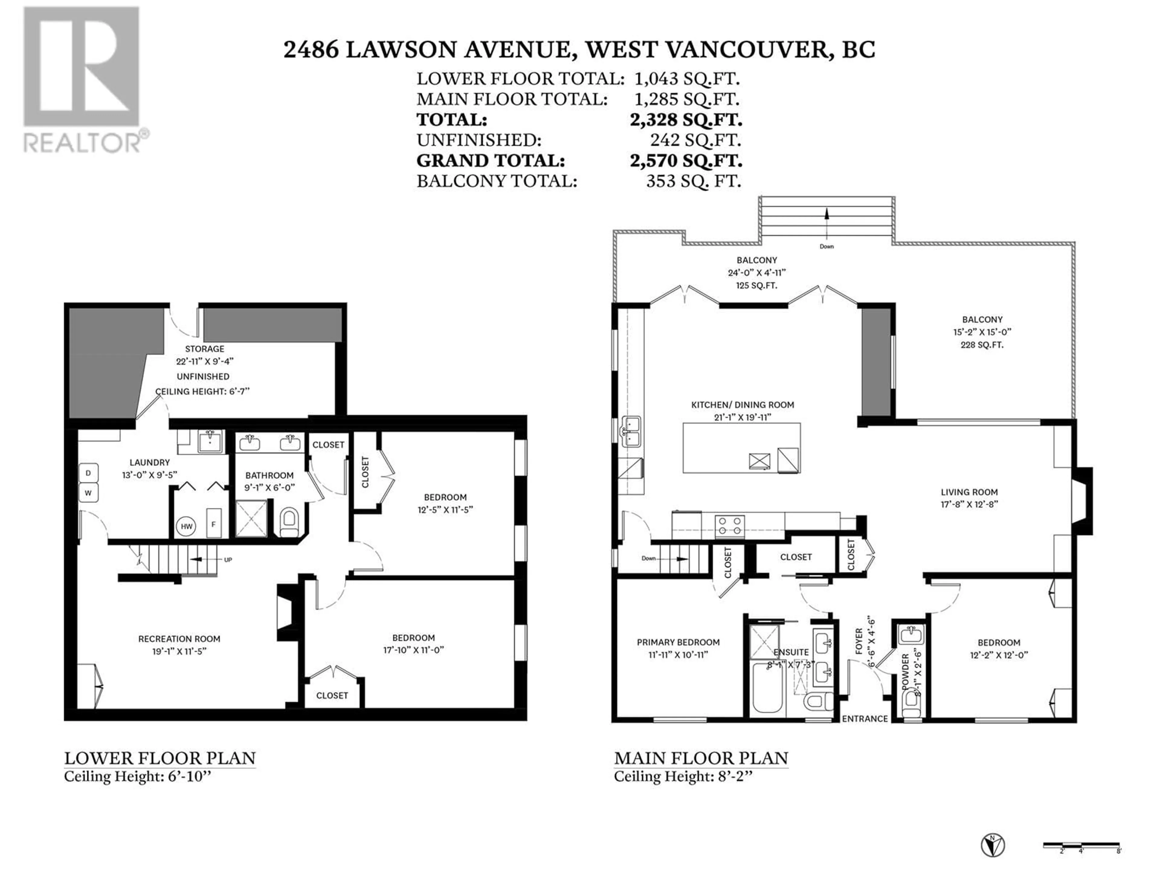 Floor plan for 2486 LAWSON AVENUE, West Vancouver British Columbia V7V2E8