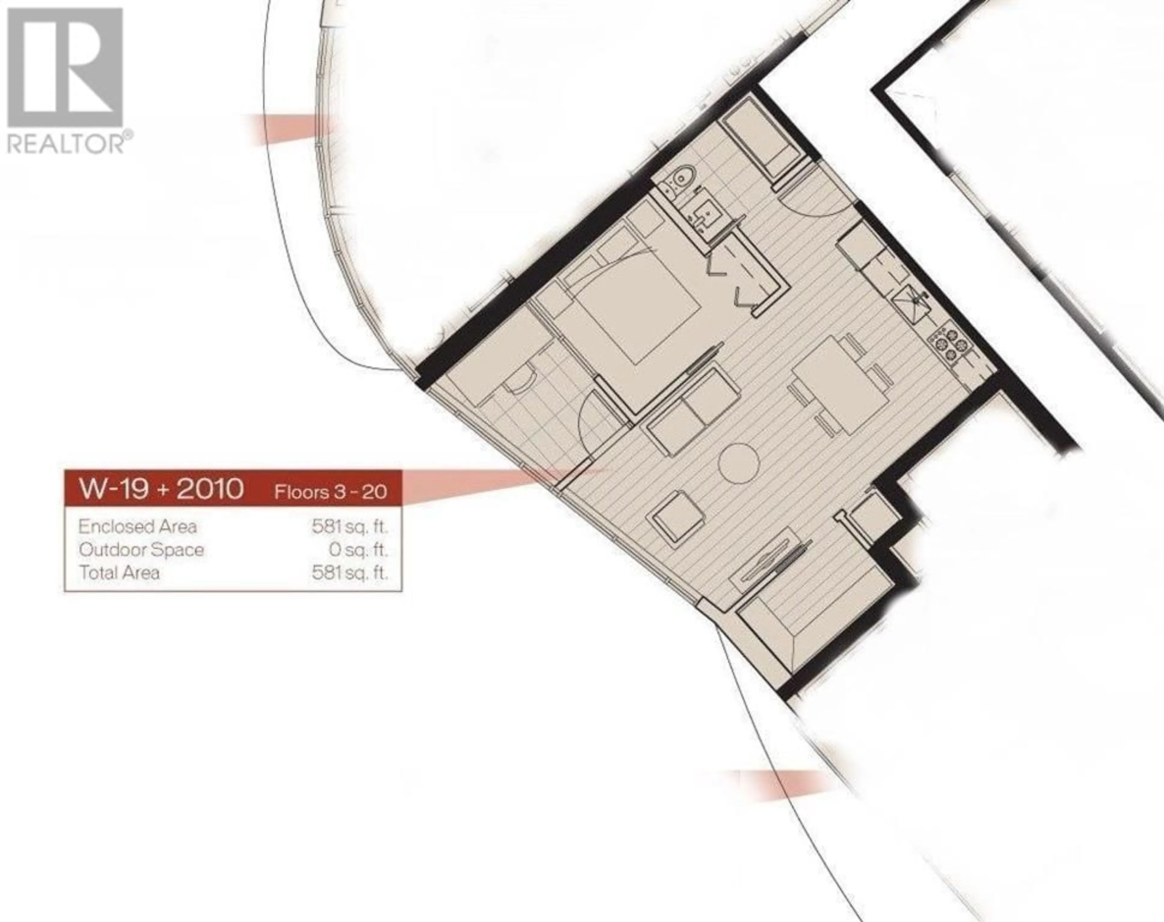 Floor plan for 1619 68 SMITHE STREET, Vancouver British Columbia V6B0P4