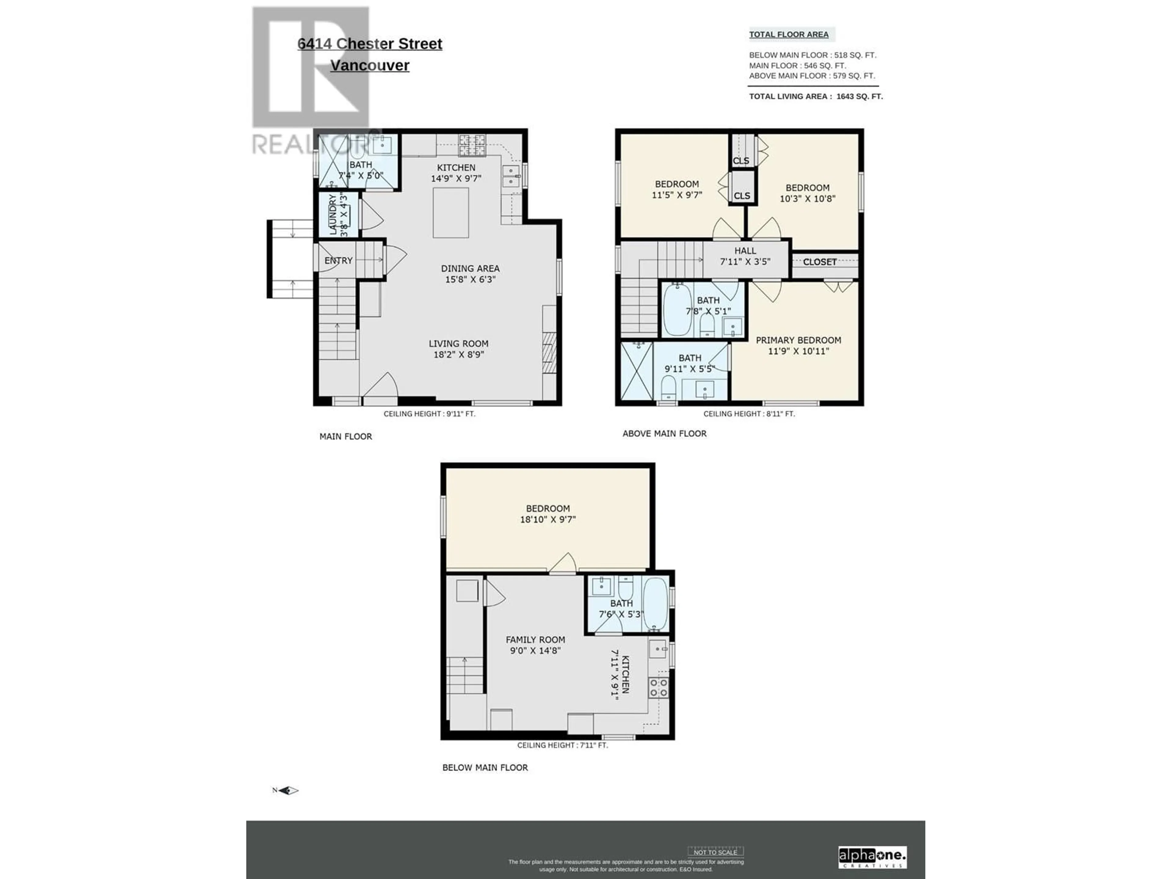 Floor plan for 6414 CHESTER STREET, Vancouver British Columbia V5W3C3