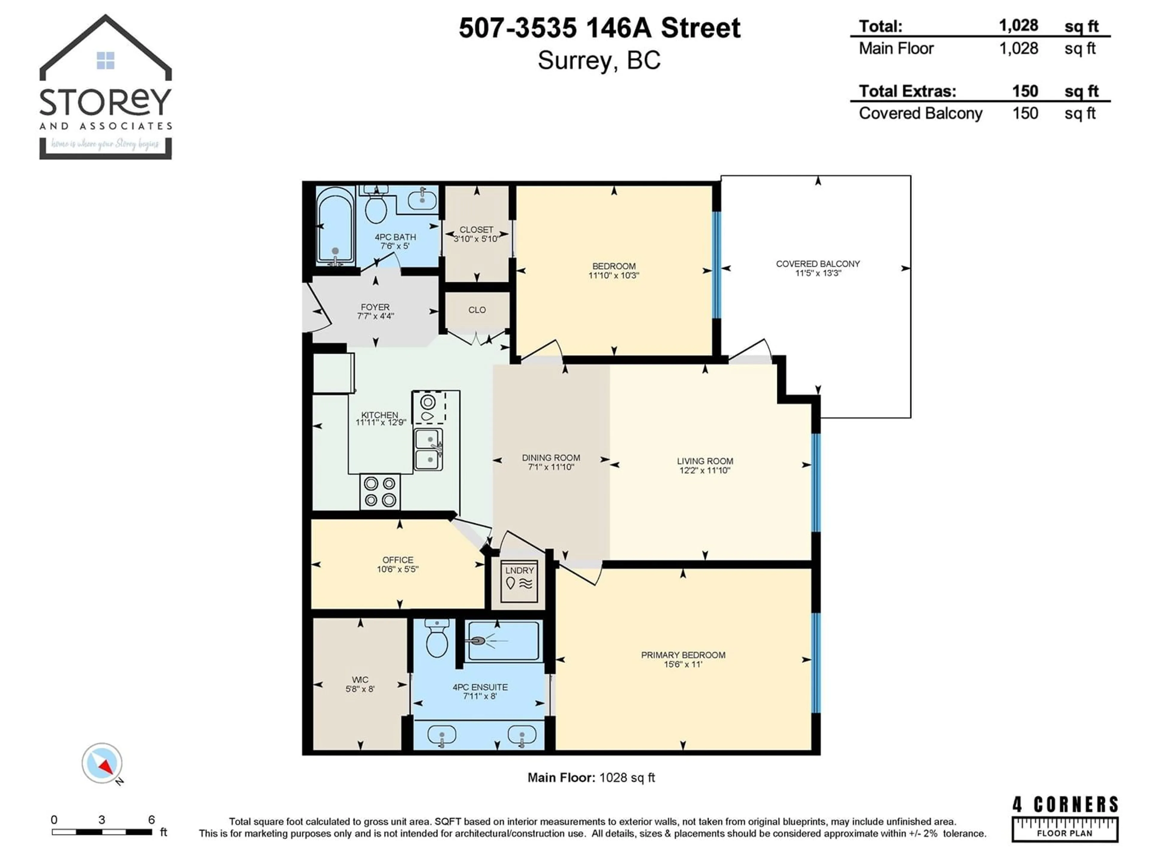 Floor plan for 507 3535 146A STREET, Surrey British Columbia V4P0H2