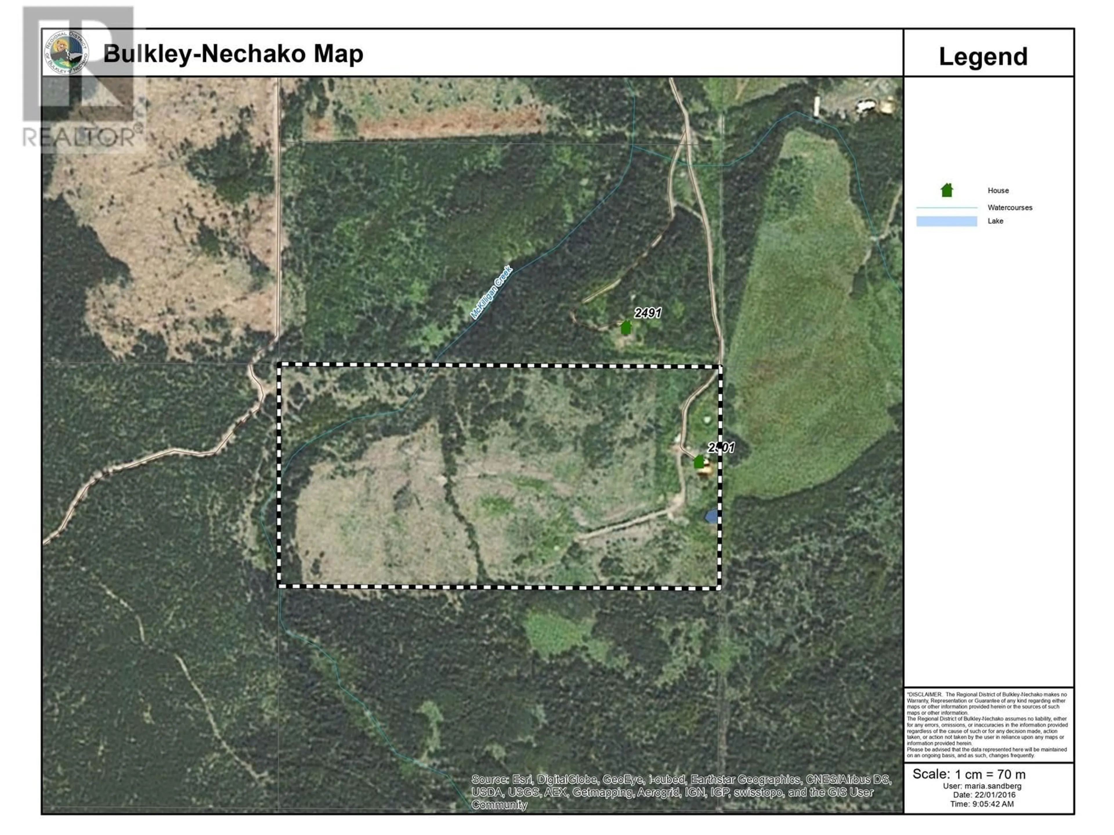 Picture of a map for 2501 MCKILLIGAN ROAD, Houston British Columbia V0J1Z0