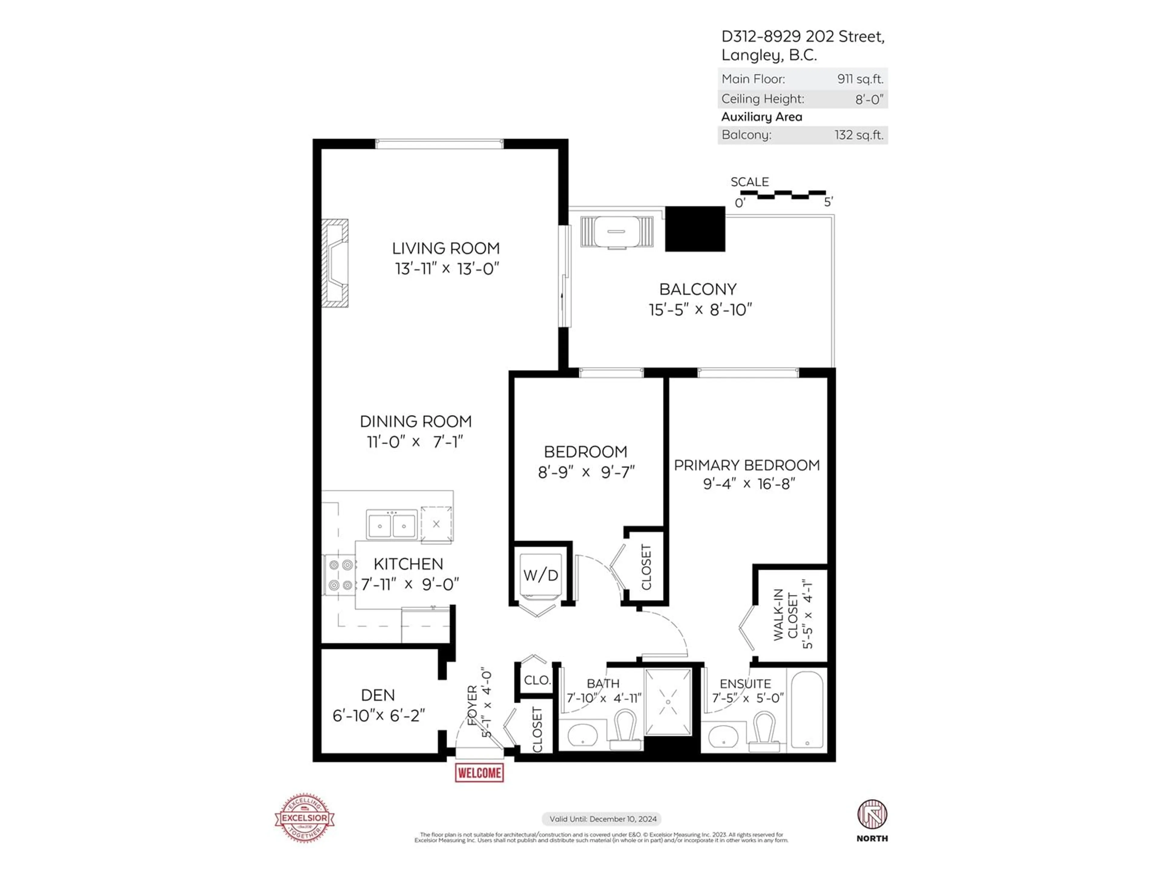 Floor plan for D312 8929 202 STREET, Langley British Columbia V1M0B4