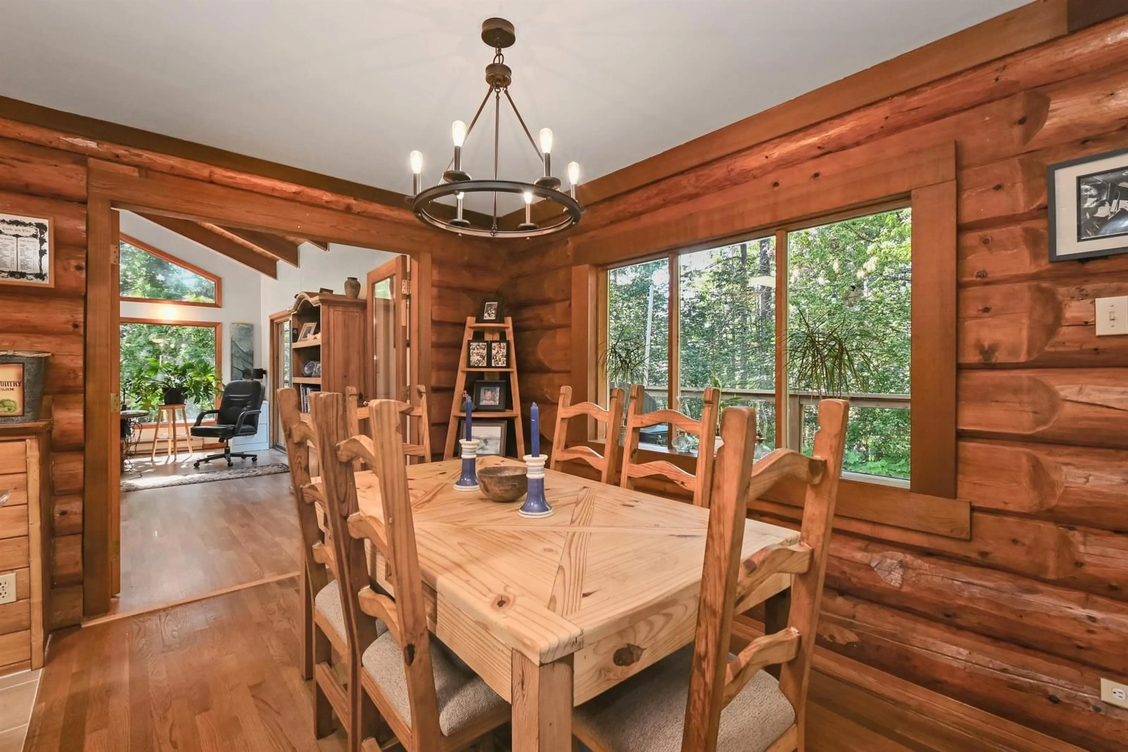 Dining room, wood floors, cottage for 7200 ROCKWELL DRIVE, Harrison Hot Springs British Columbia V0M1A0