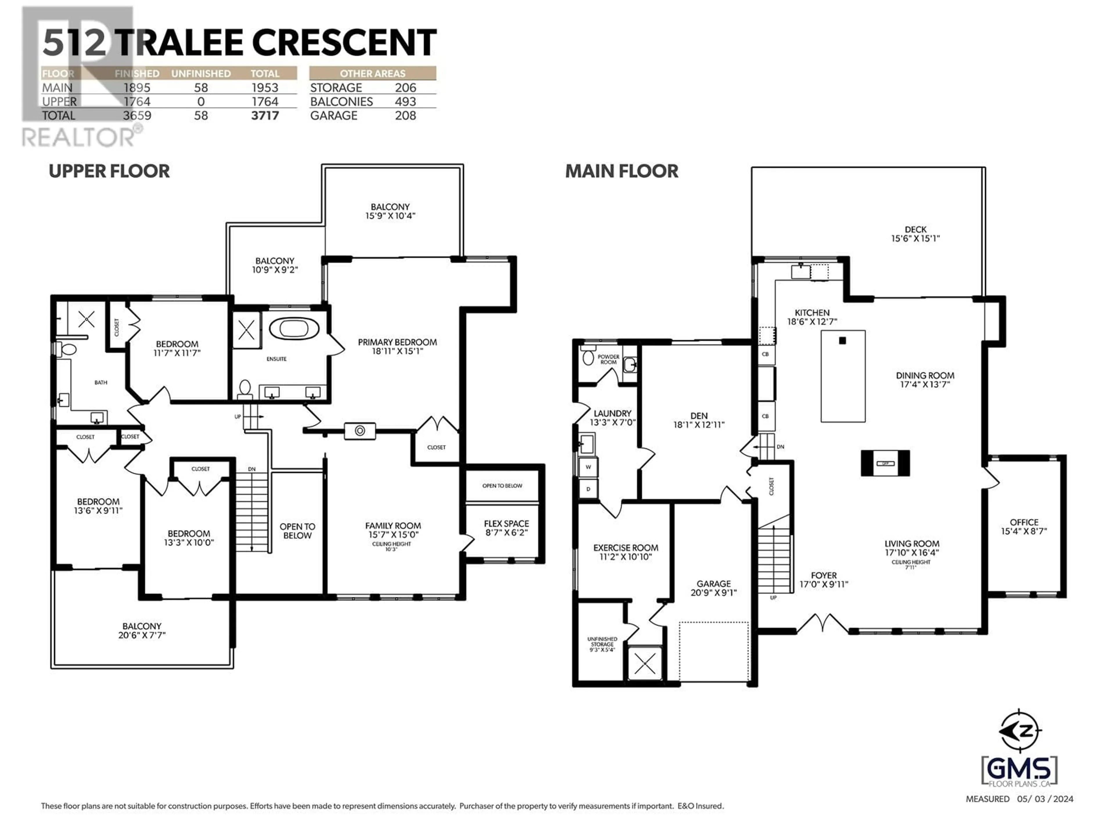 Floor plan for 512 TRALEE CRESCENT, Delta British Columbia V4M3R8