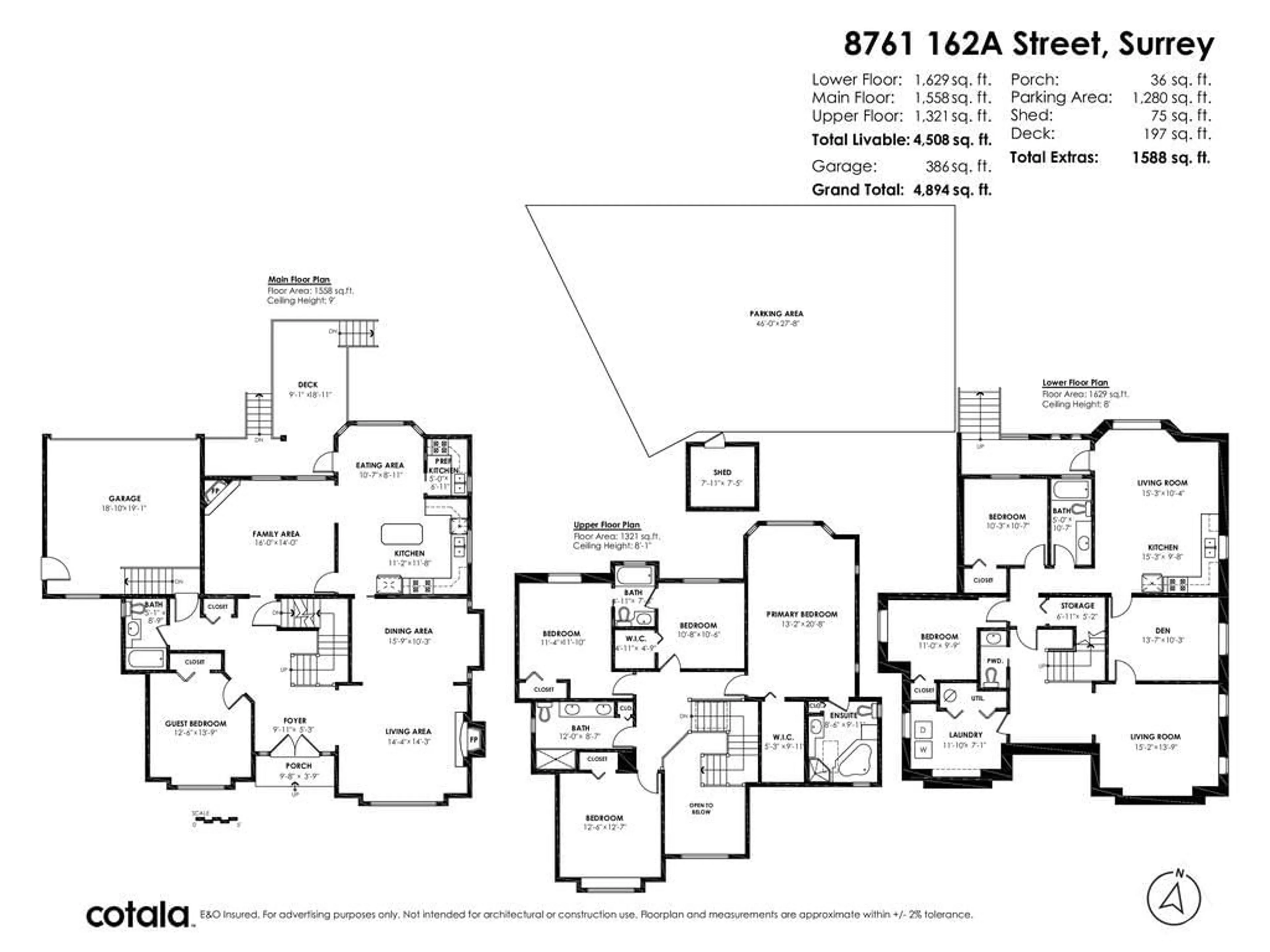 Floor plan for 8761 162A STREET, Surrey British Columbia V4N1B7