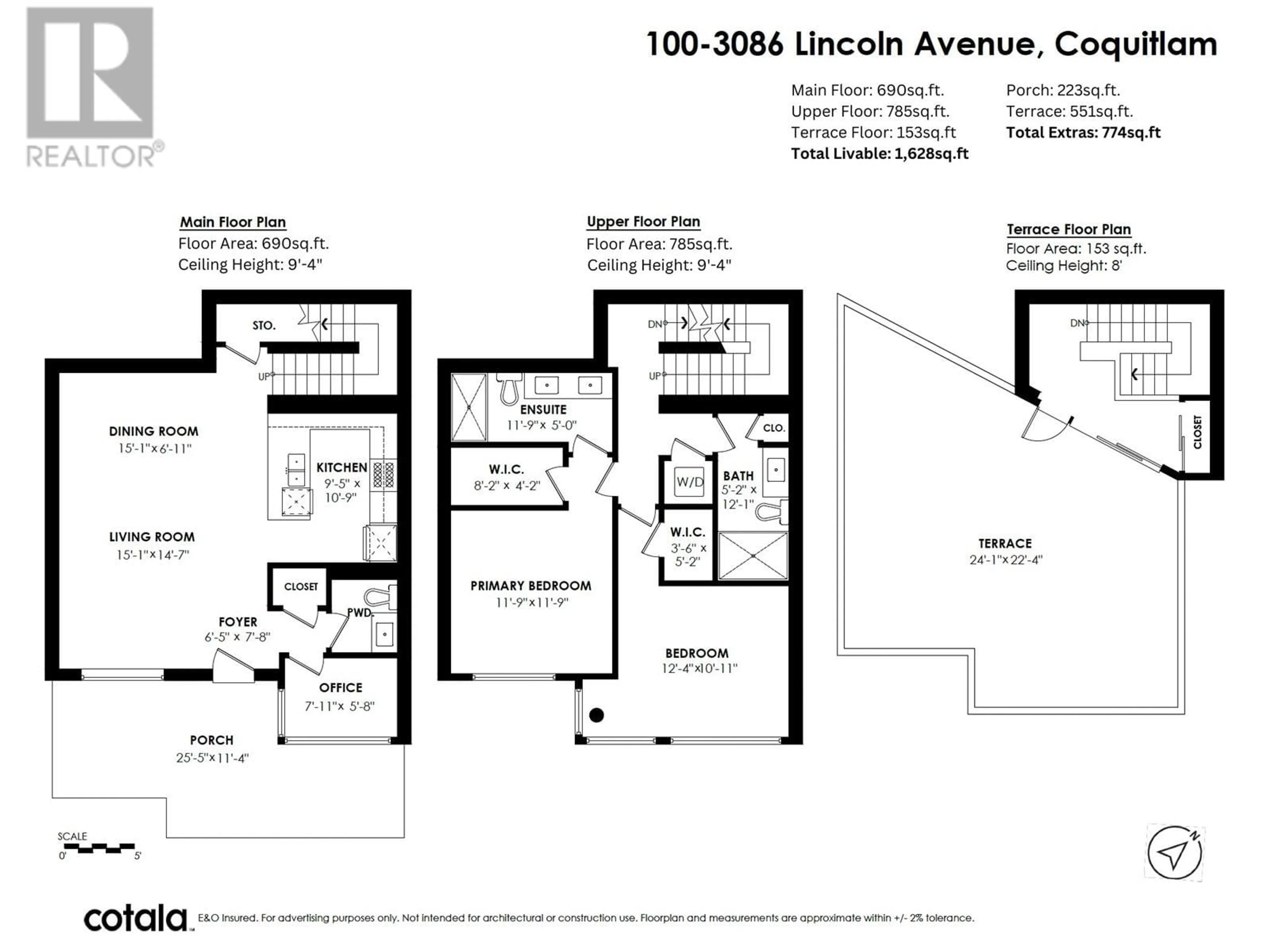 Floor plan for 100 3086 LINCOLN AVENUE, Coquitlam British Columbia V3B7K8