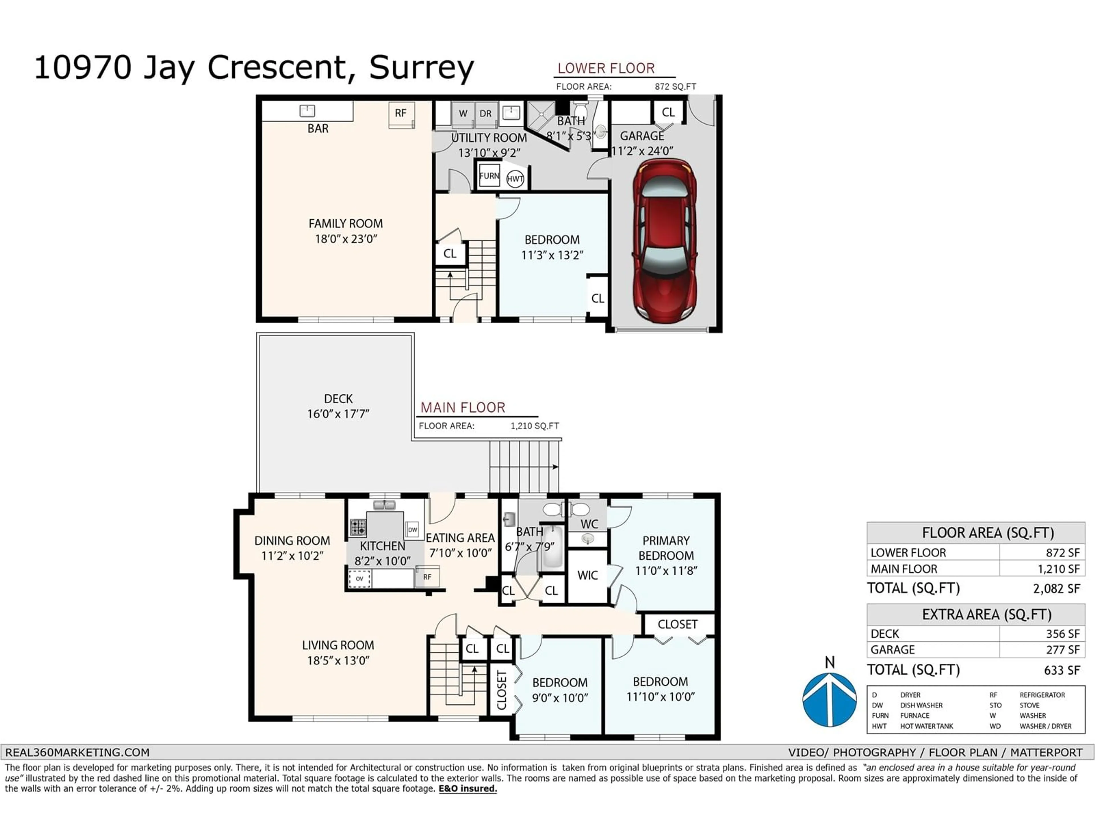 Floor plan for 10970 JAY CRESCENT, Surrey British Columbia V3R5B4