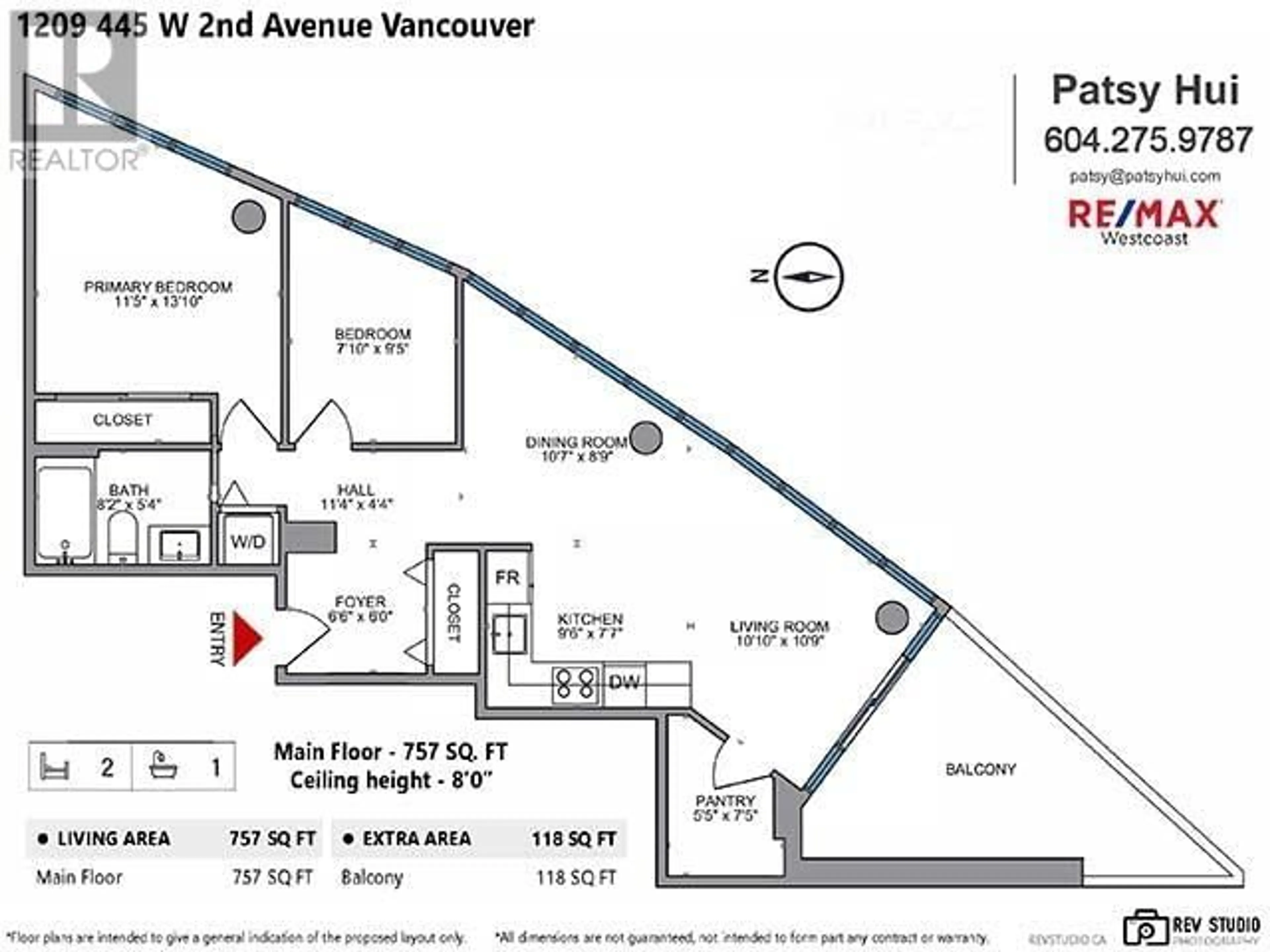 Floor plan for 1209 445 W 2ND AVENUE, Vancouver British Columbia V5Y0E8