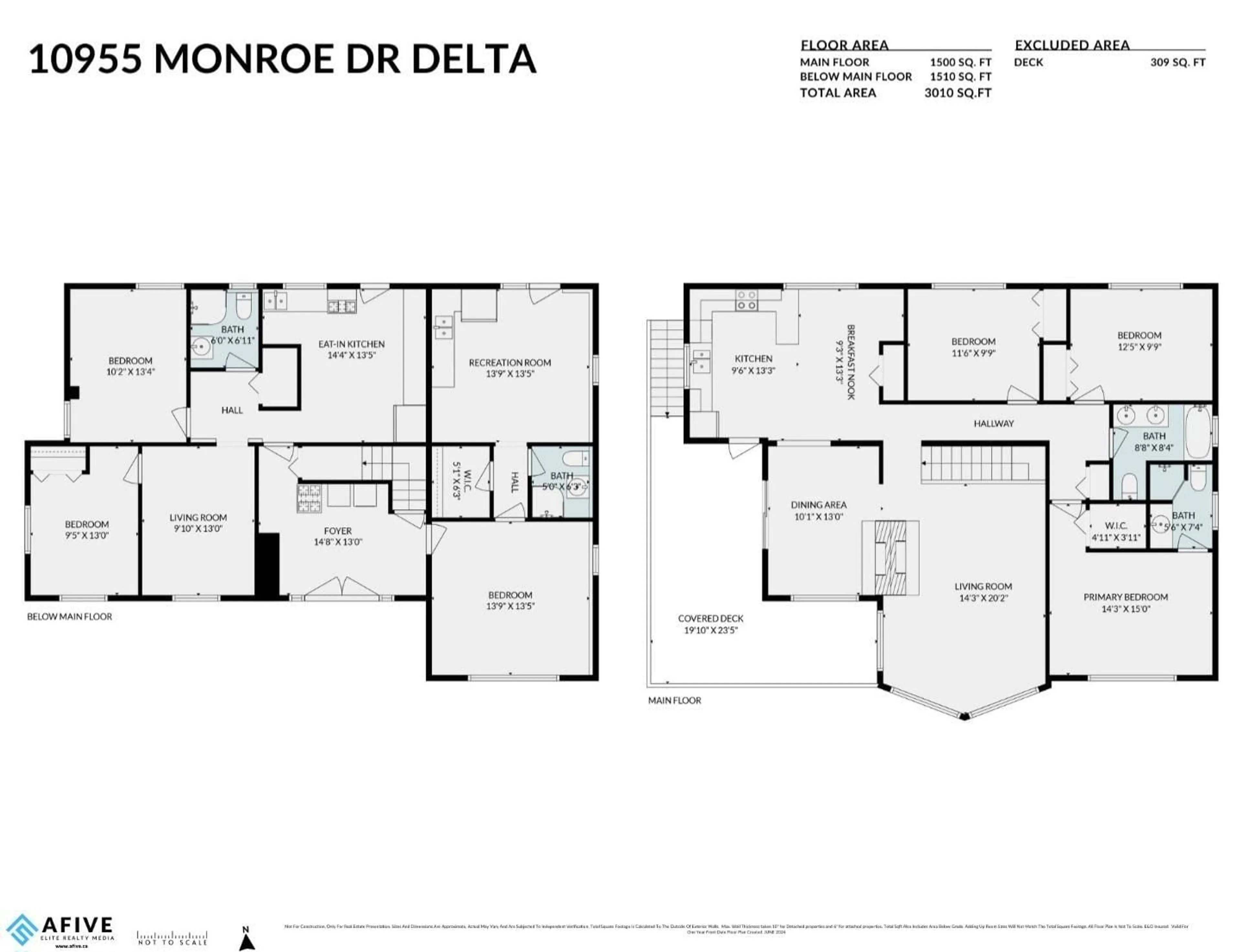 Floor plan for 10955 MONROE DRIVE, Delta British Columbia V4C1N2