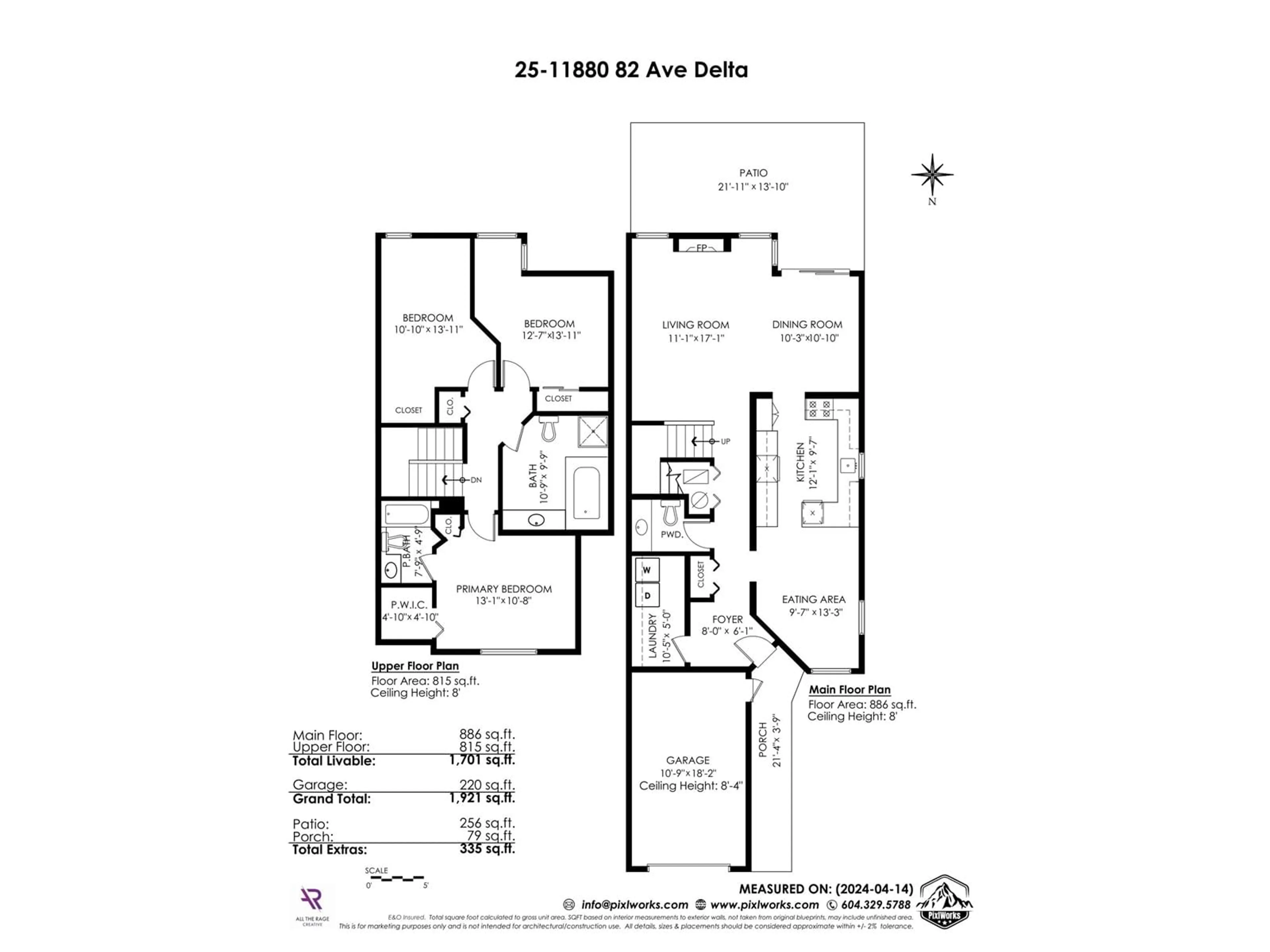 Floor plan for 25 11880 82 AVENUE, Delta British Columbia V4C8C6