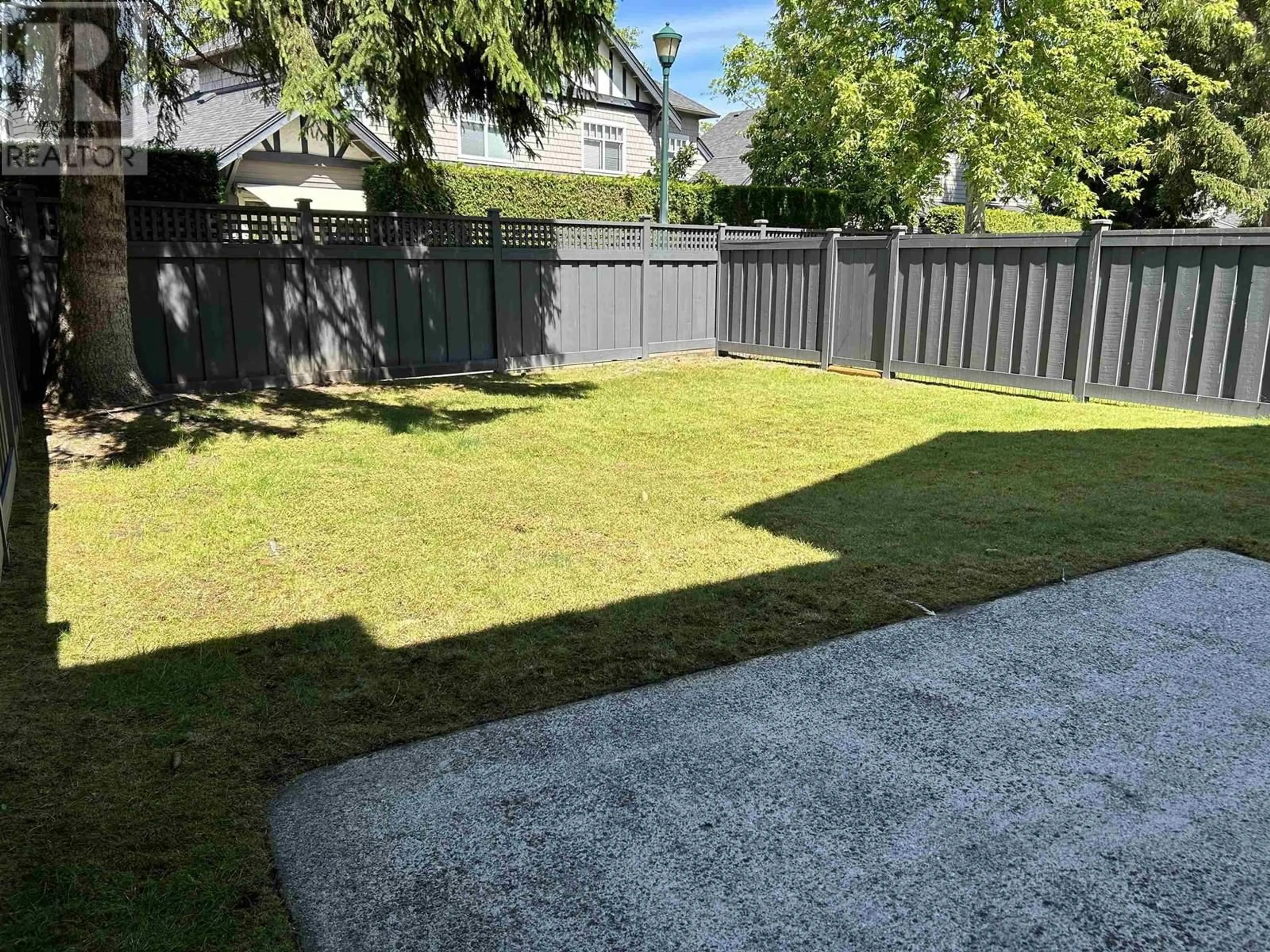 Patio, the fenced backyard for 43 3555 WESTMINSTER HIGHWAY, Richmond British Columbia V7C5P6