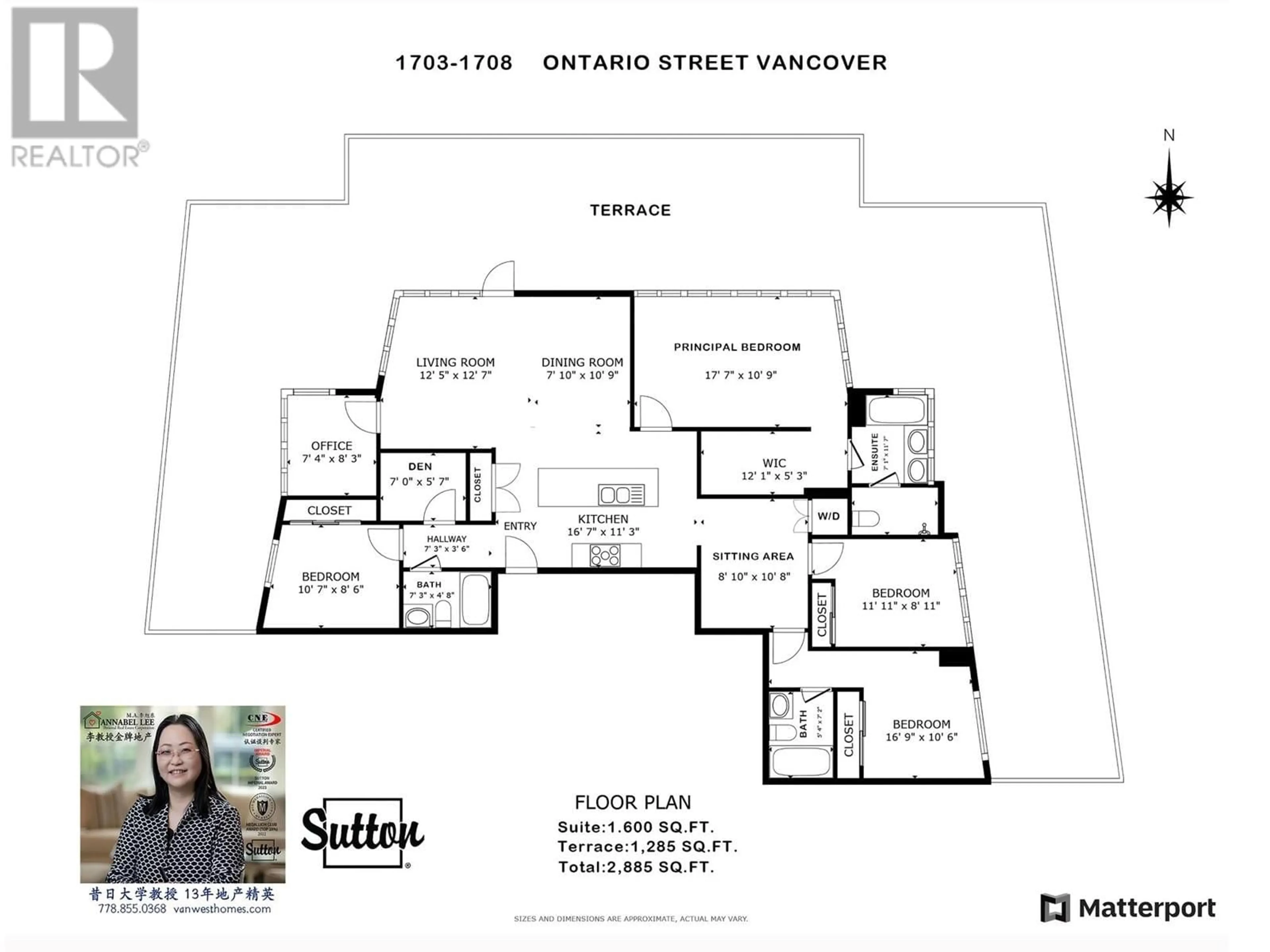 Floor plan for 1703 1708 ONTARIO STREET, Vancouver British Columbia V5T0J7