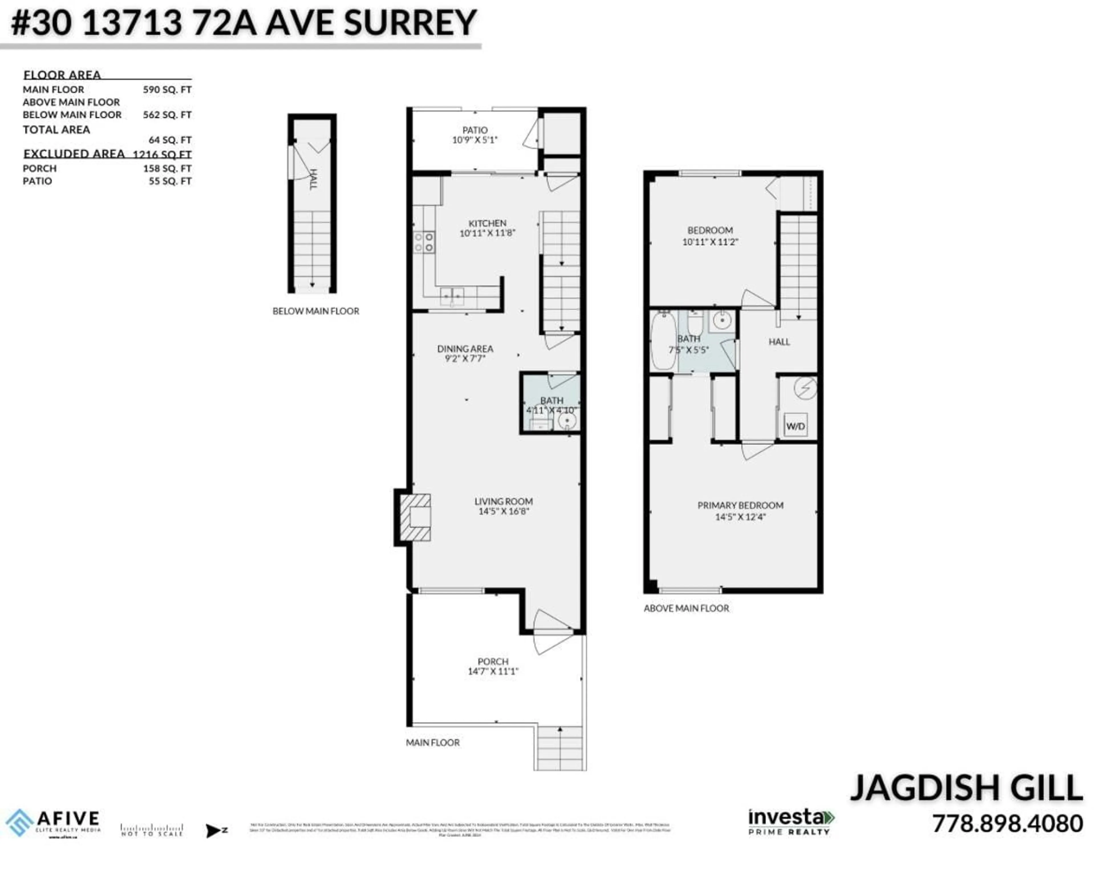 Floor plan for 30 13713 72A AVENUE, Surrey British Columbia V3W1K2