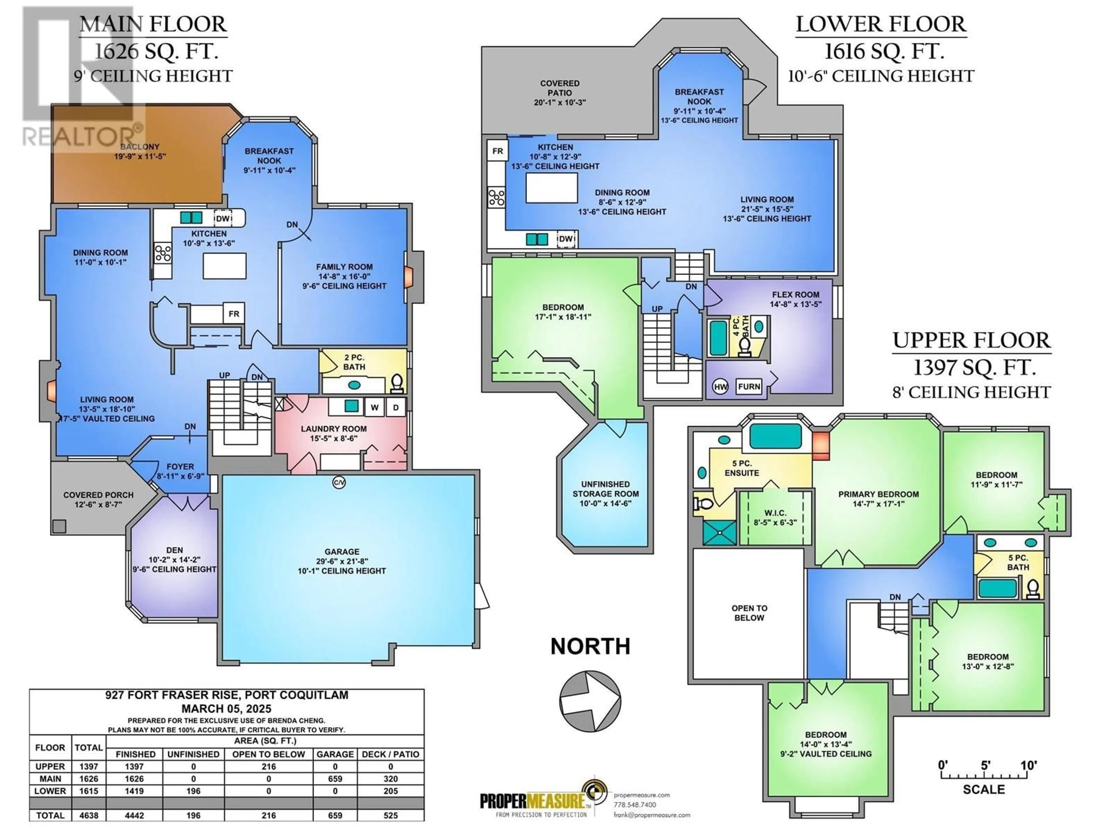 Floor plan for 927 FORT FRASER RISE, Port Coquitlam British Columbia V3C6K4