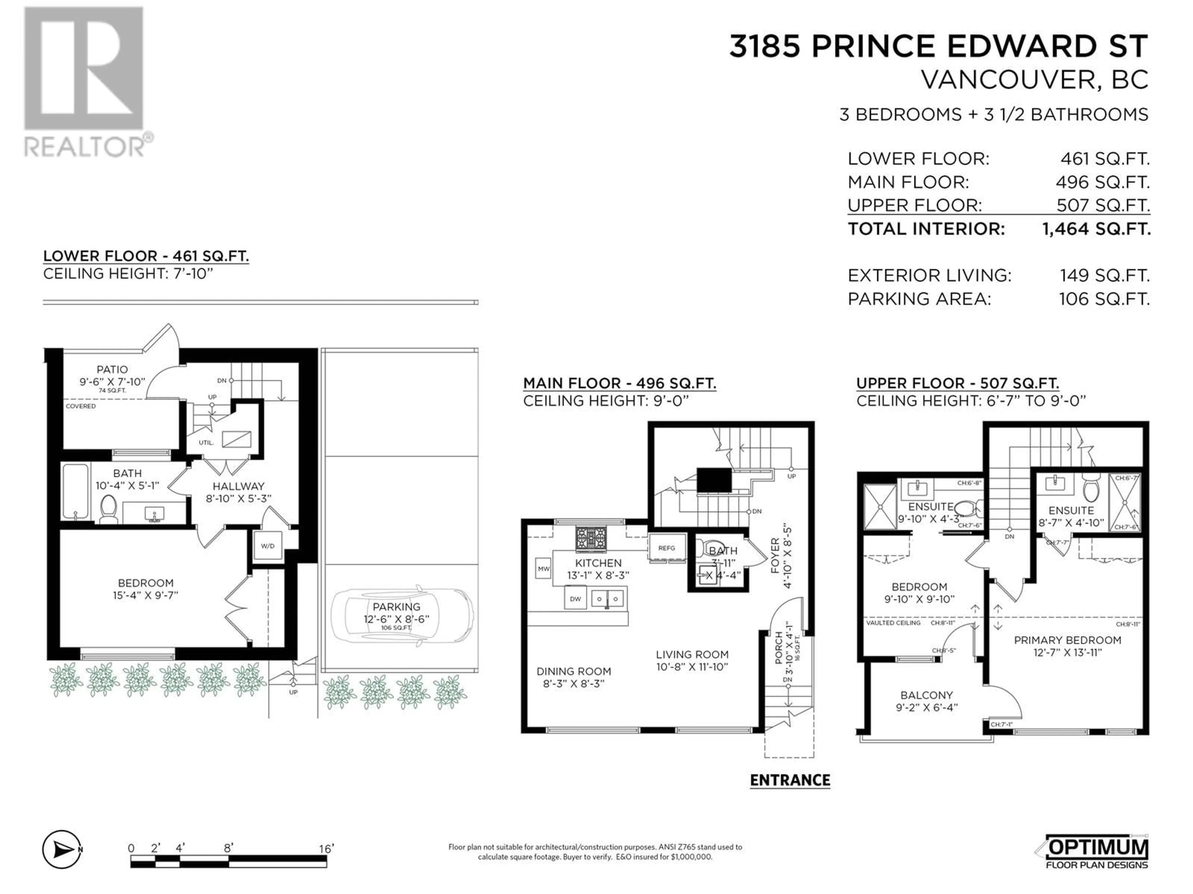 Floor plan for 3185 PRINCE EDWARD STREET, Vancouver British Columbia V5T4W5