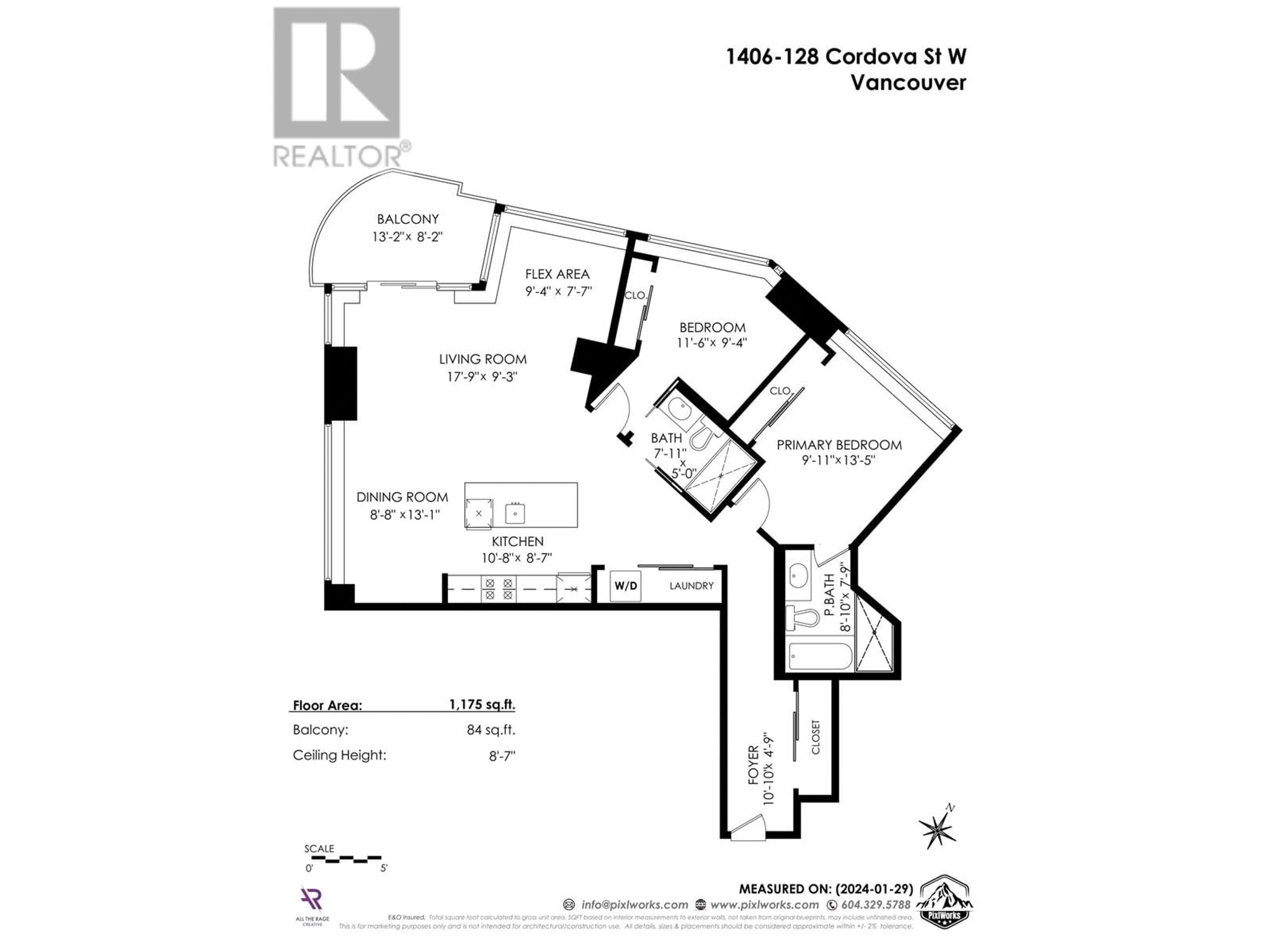 Floor plan for 1406 128 W CORDOVA STREET, Vancouver British Columbia V6B0E6
