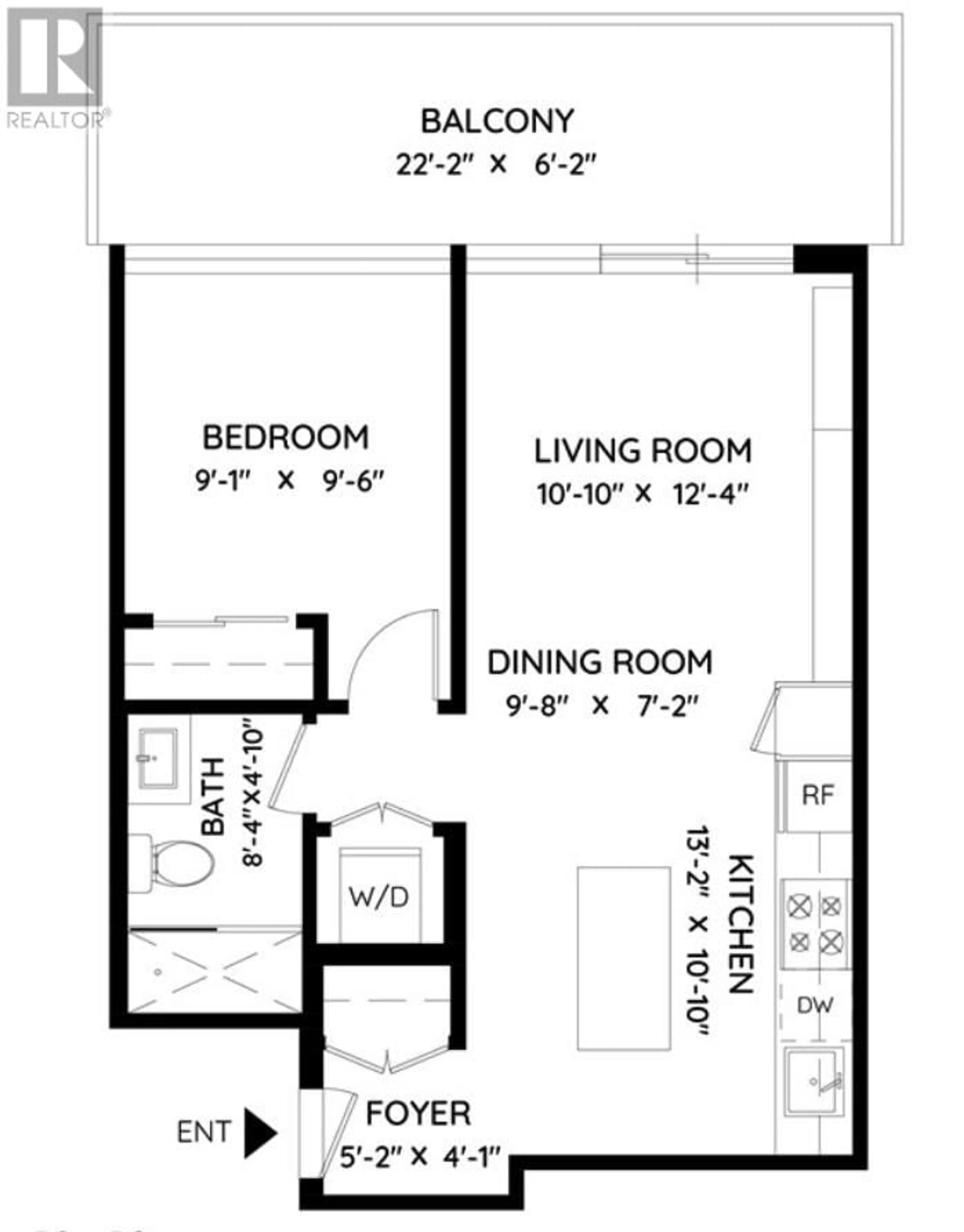 Floor plan for 803 525 FOSTER AVENUE, Coquitlam British Columbia V3J0H6