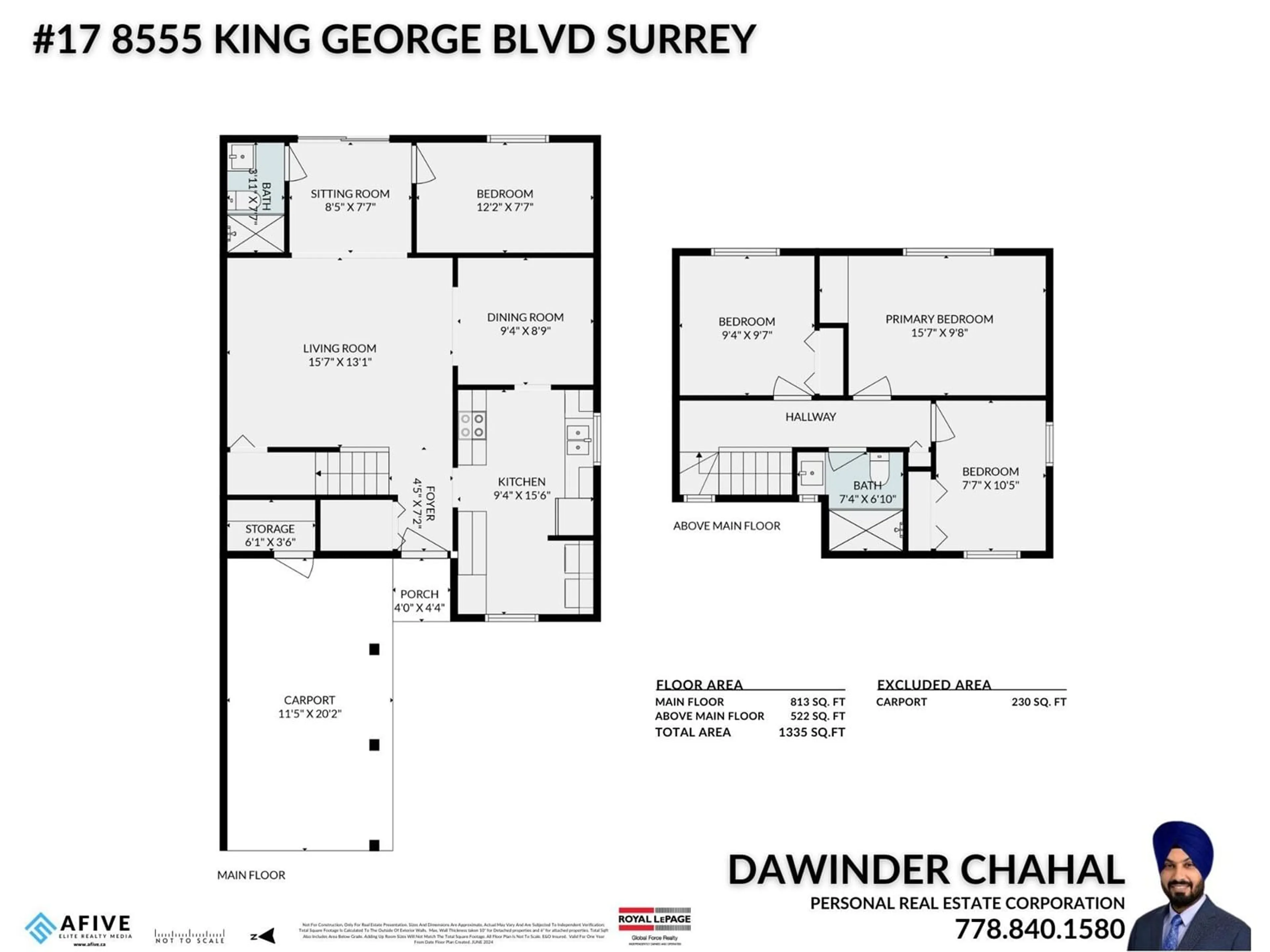 Floor plan for 17 8555 KING GEORGE HIGHWAY, Surrey British Columbia V3W5C3