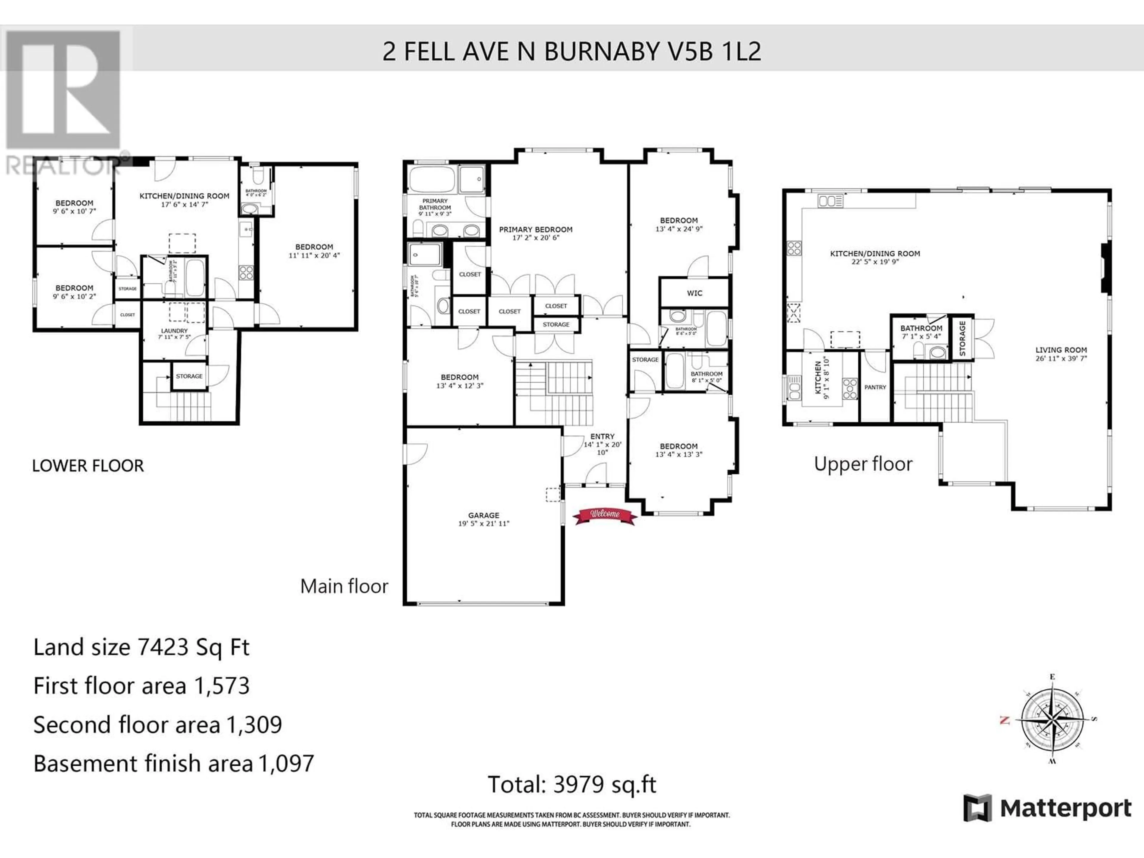 Floor plan for 2 N FELL AVENUE, Burnaby British Columbia V5B1L2