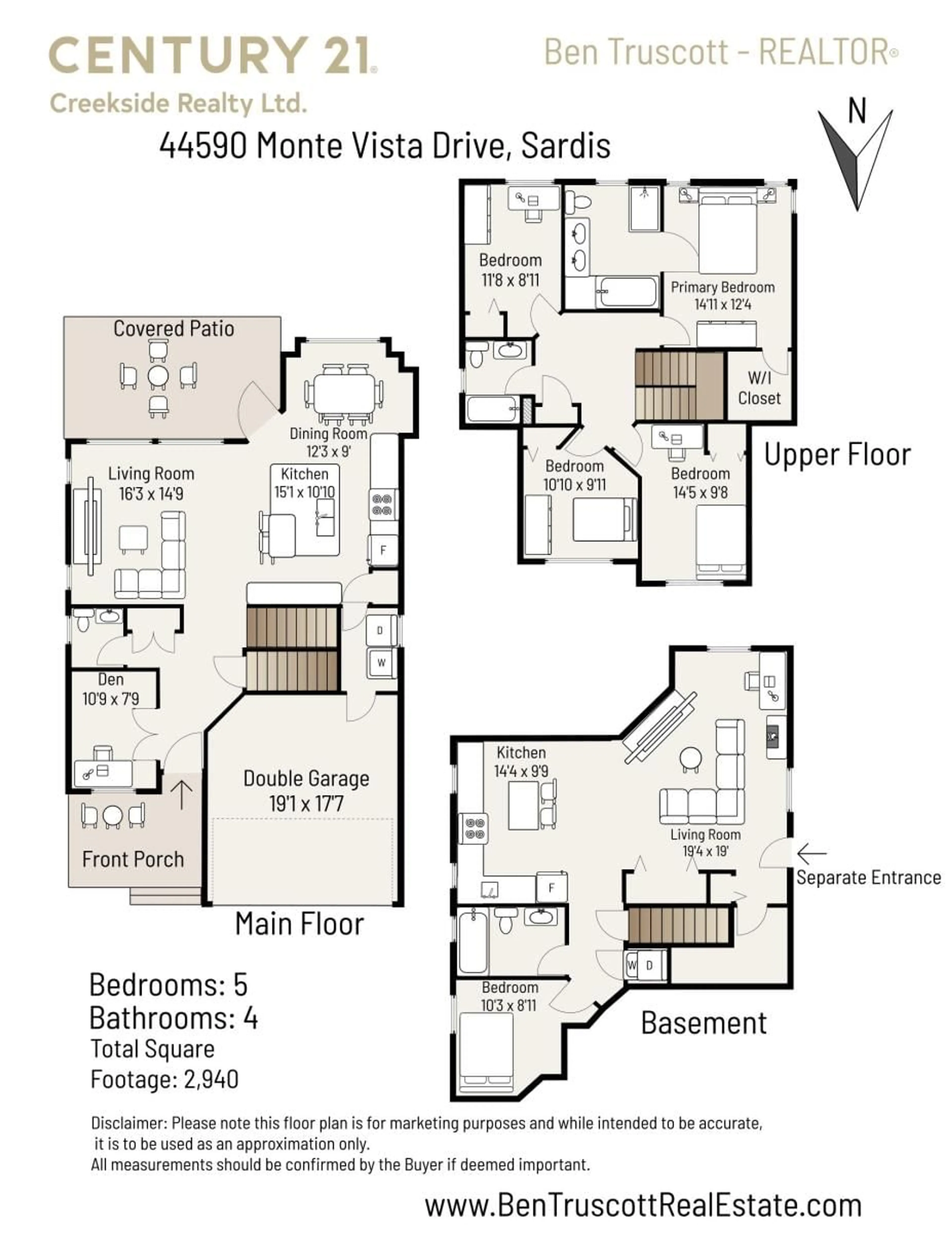 Floor plan for 44590 MONTE VISTA DRIVE, Chilliwack British Columbia V2R5T2