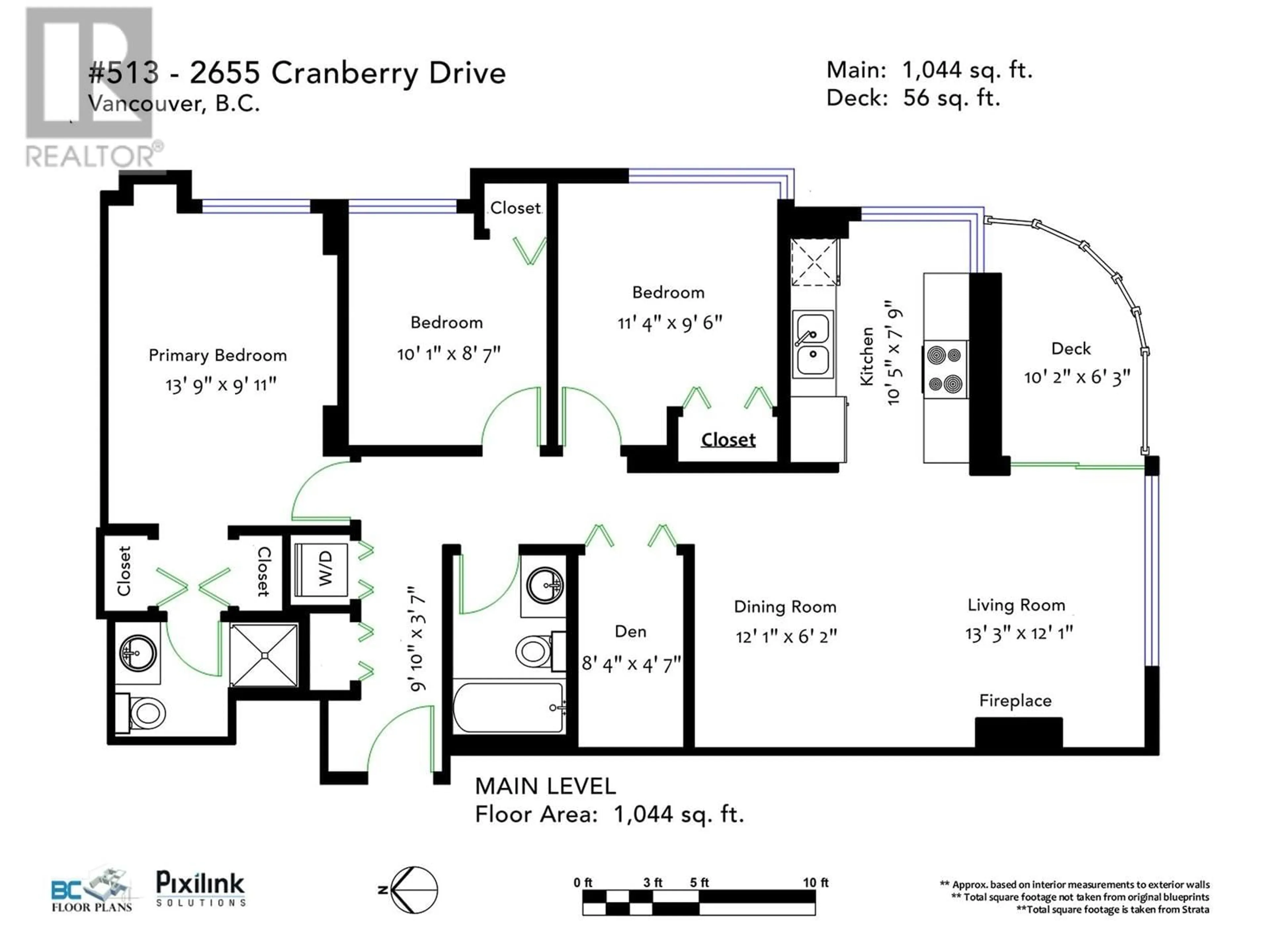 Floor plan for 513 2655 CRANBERRY DRIVE, Vancouver British Columbia V6K4V5