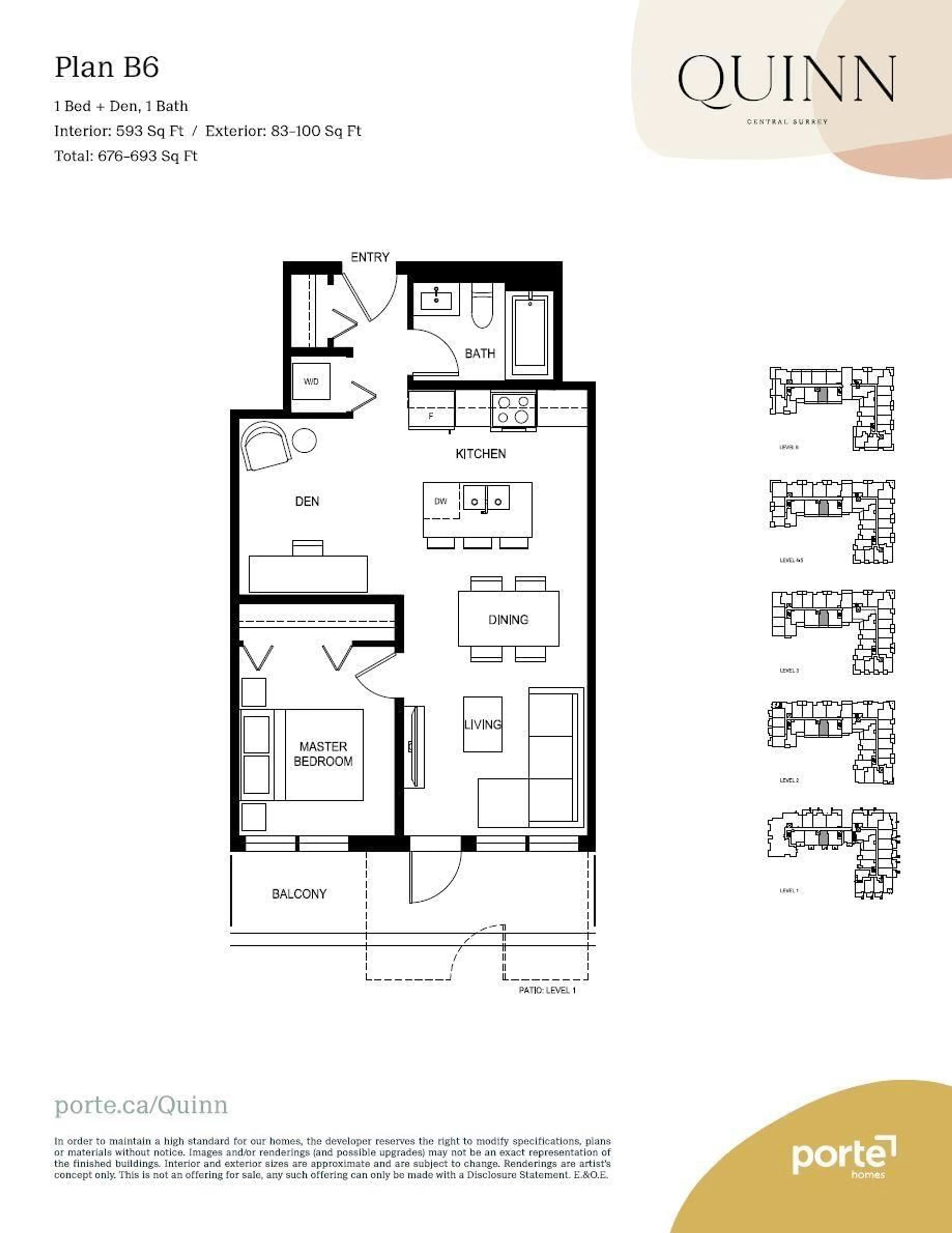 Floor plan for 623 9456 134 STREET, Surrey British Columbia V0V0V0