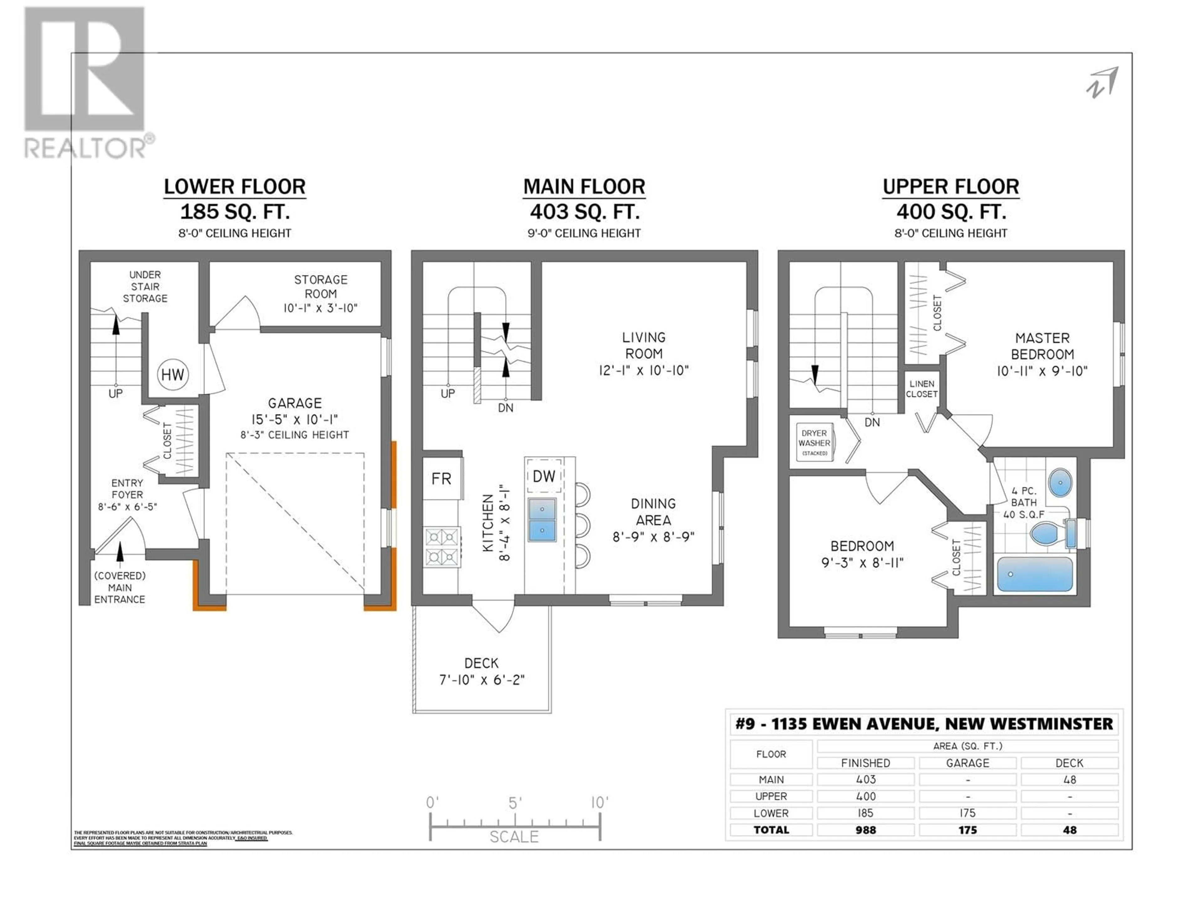 Floor plan for 9 1135 EWEN AVENUE, New Westminster British Columbia V3M5E3