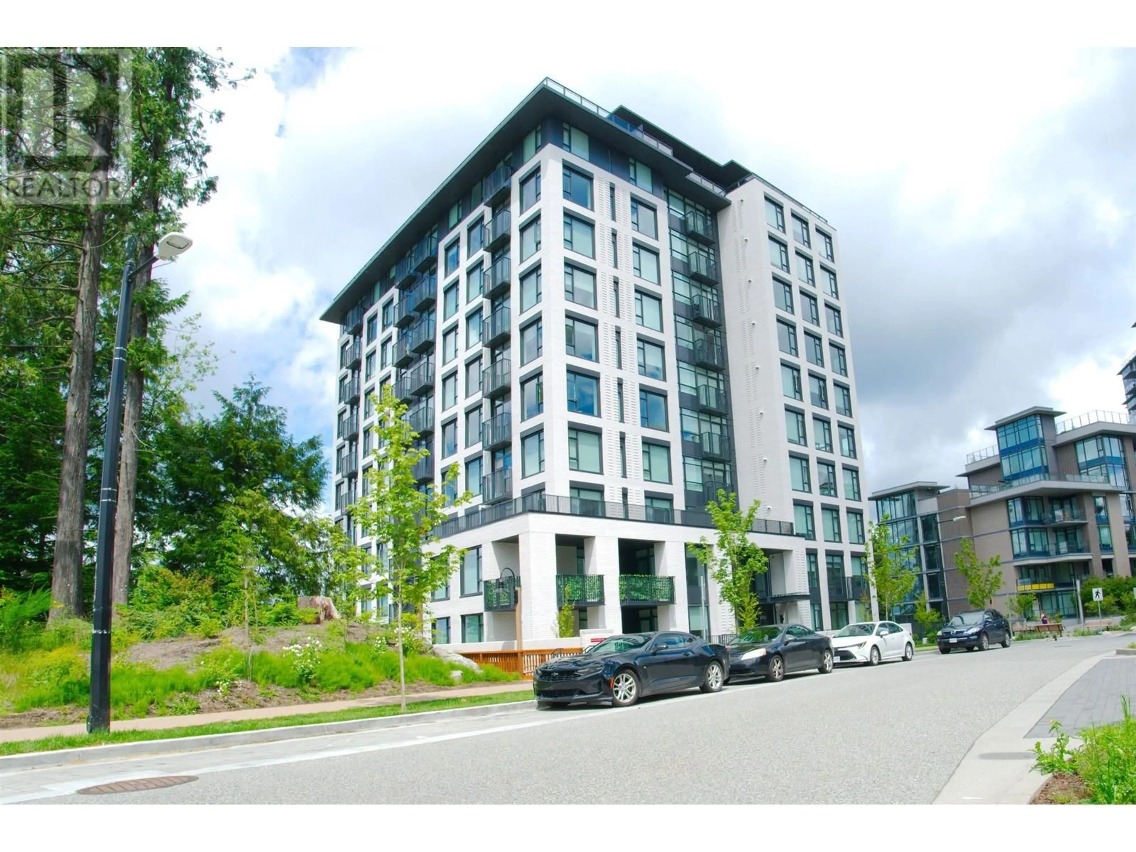 A pic from exterior of the house or condo, the front or back of building for 702 8750 UNIVERSITY CRESCENT, Burnaby British Columbia V5A0G9