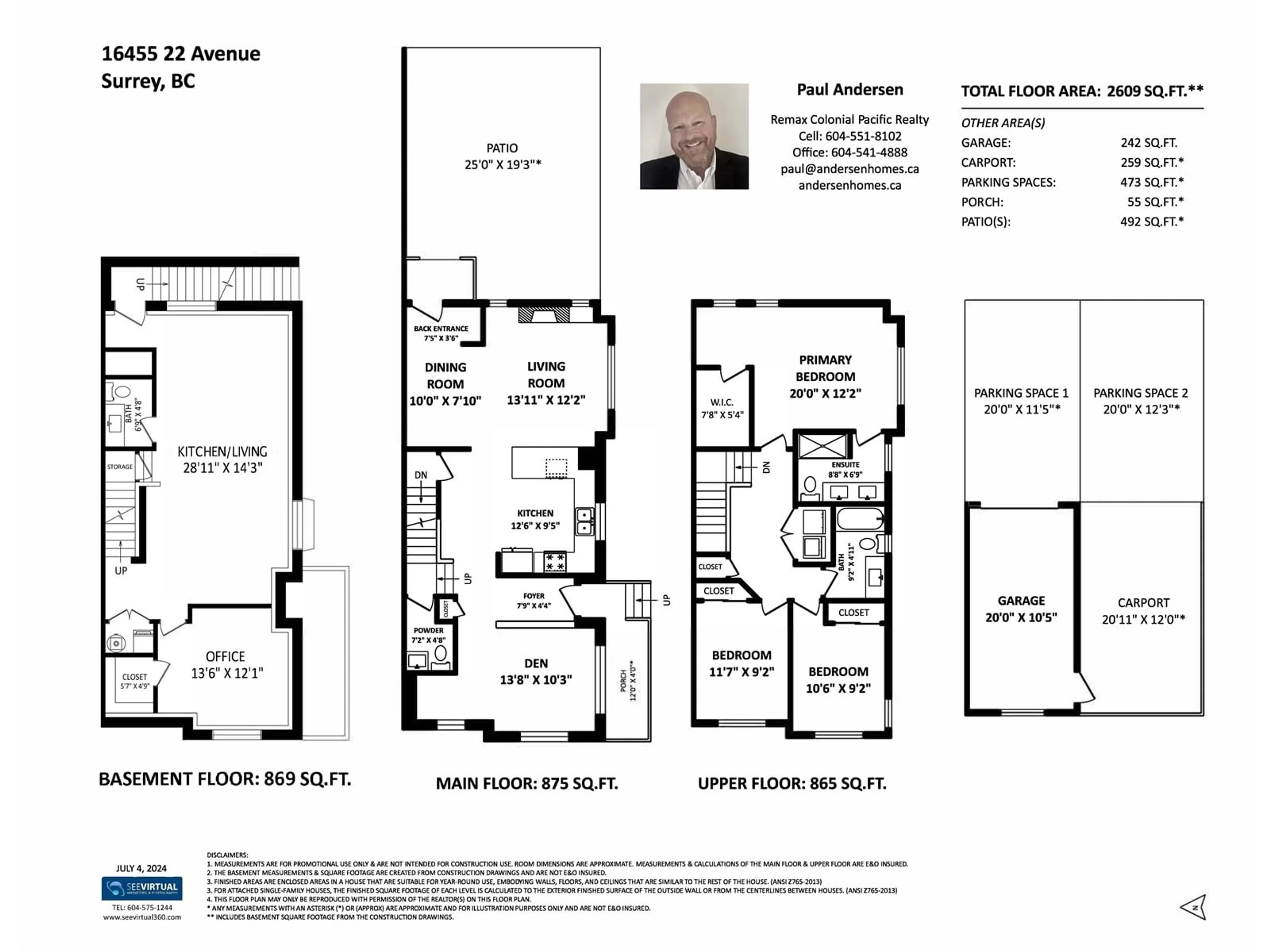 Floor plan for 16455 22 AVENUE, Surrey British Columbia V3Z0L8
