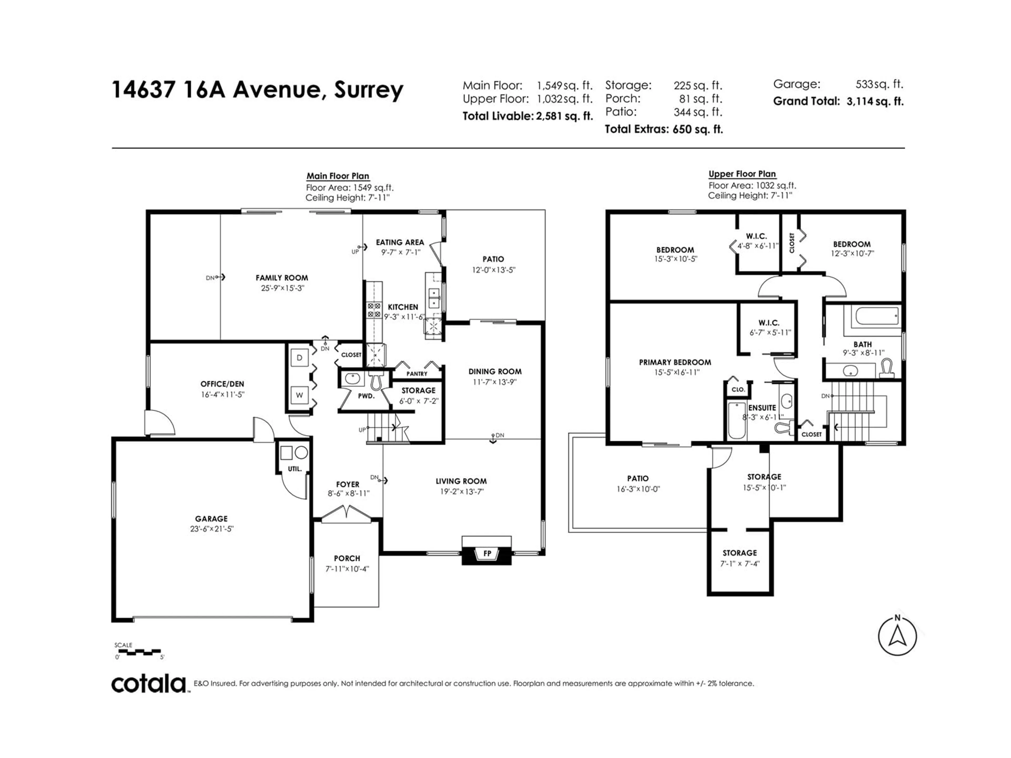 Floor plan for 14637 16A AVENUE, Surrey British Columbia V4A5M8