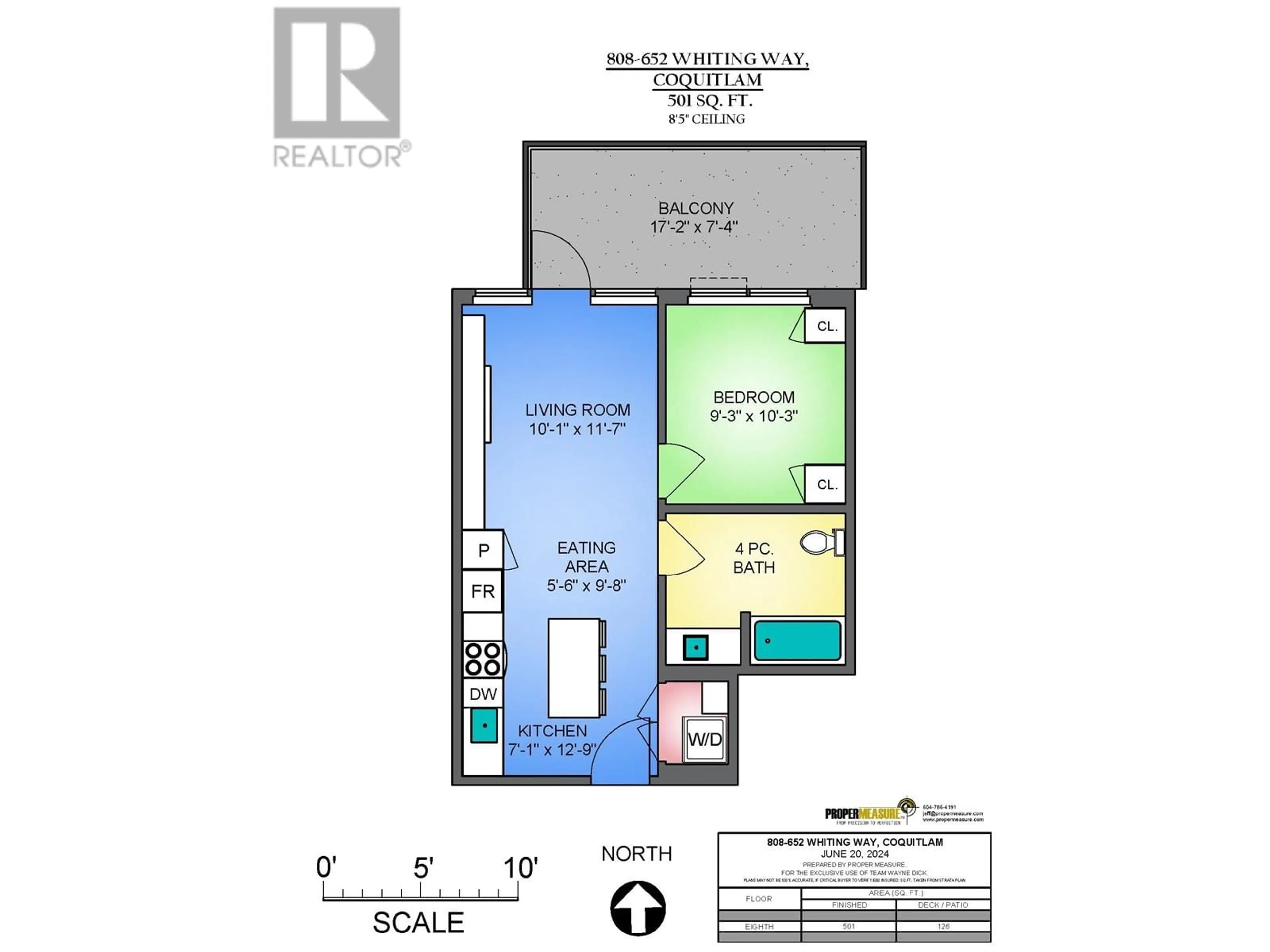 Floor plan for 808 652 WHITING WAY, Coquitlam British Columbia V3J0K3