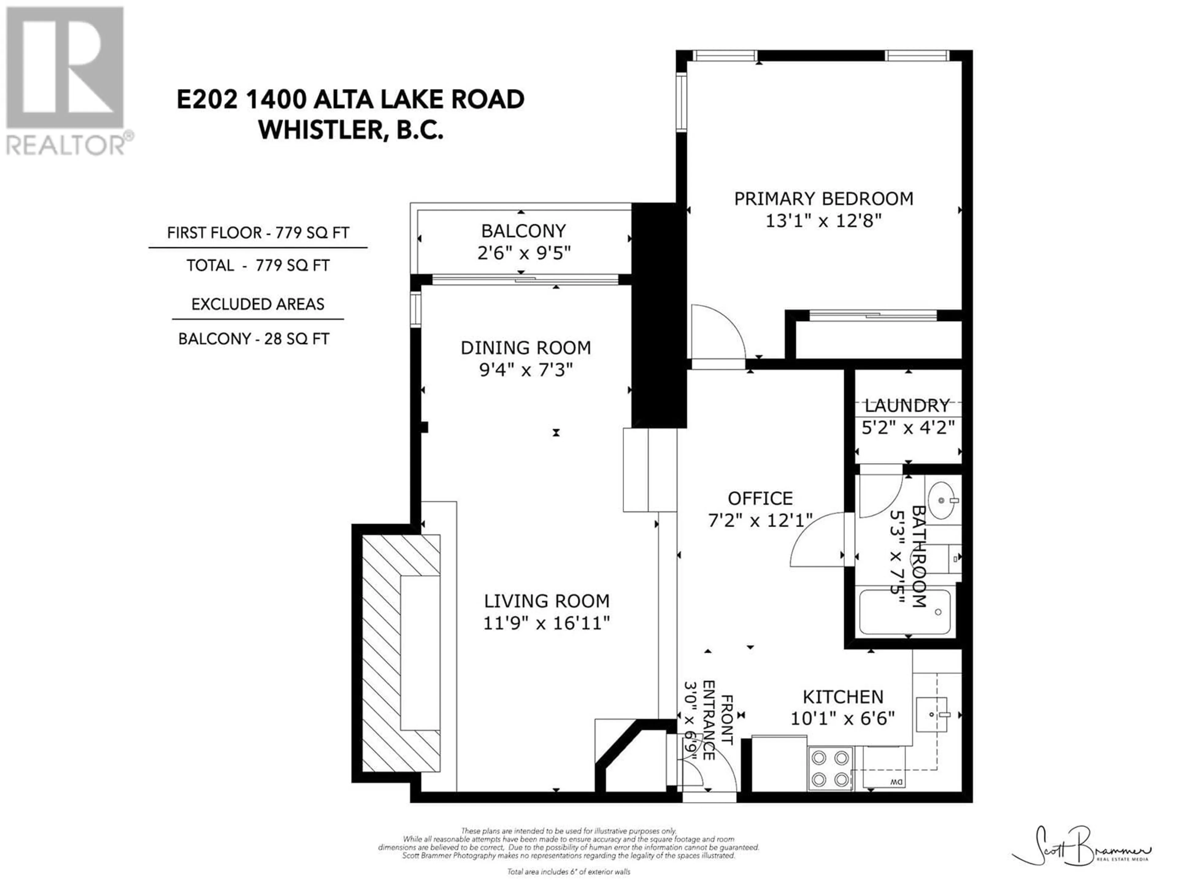 Floor plan for E202 1400 ALTA LAKE ROAD, Whistler British Columbia V8E0G9