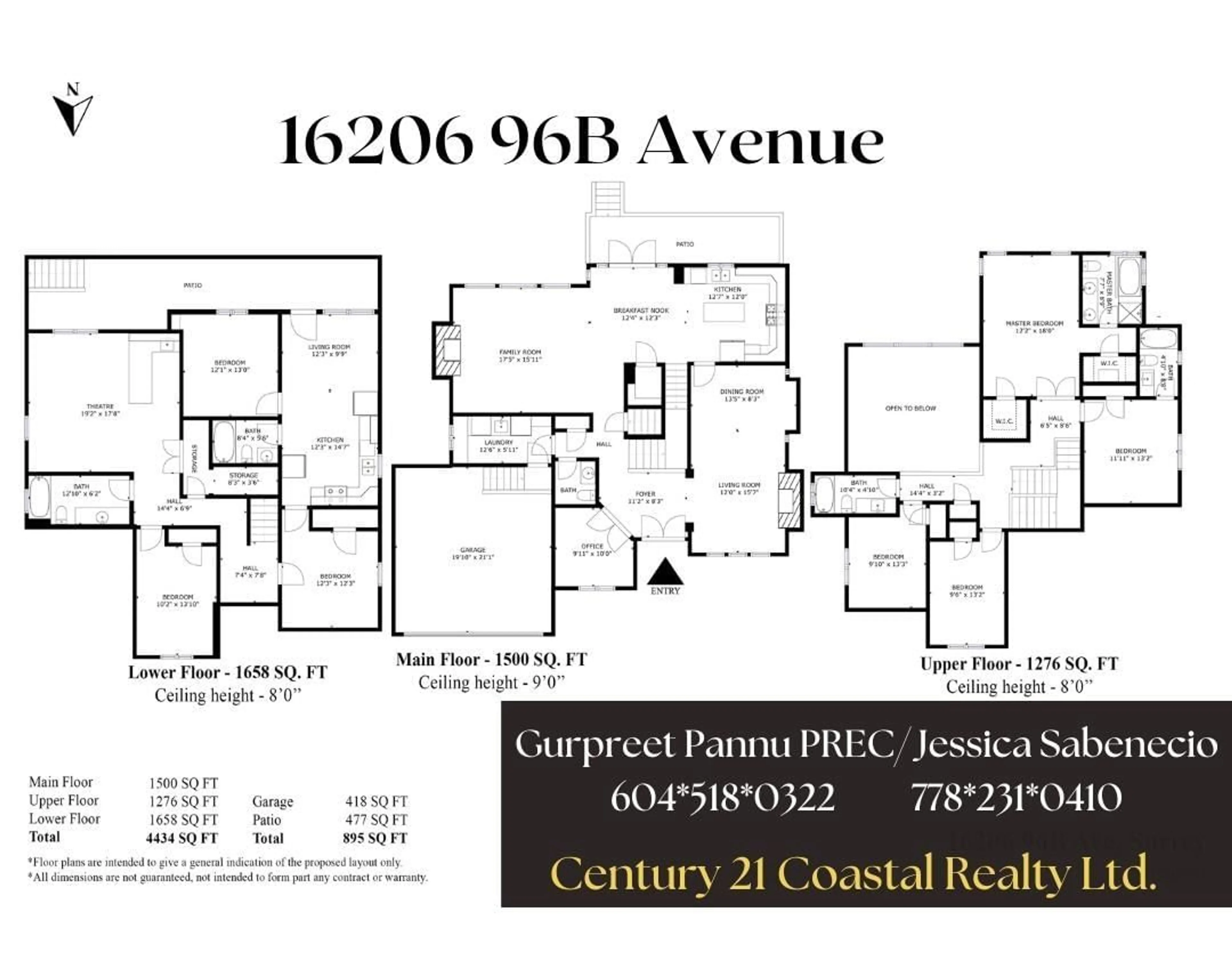 Floor plan for 16206 96B AVENUE, Surrey British Columbia V4N5X2
