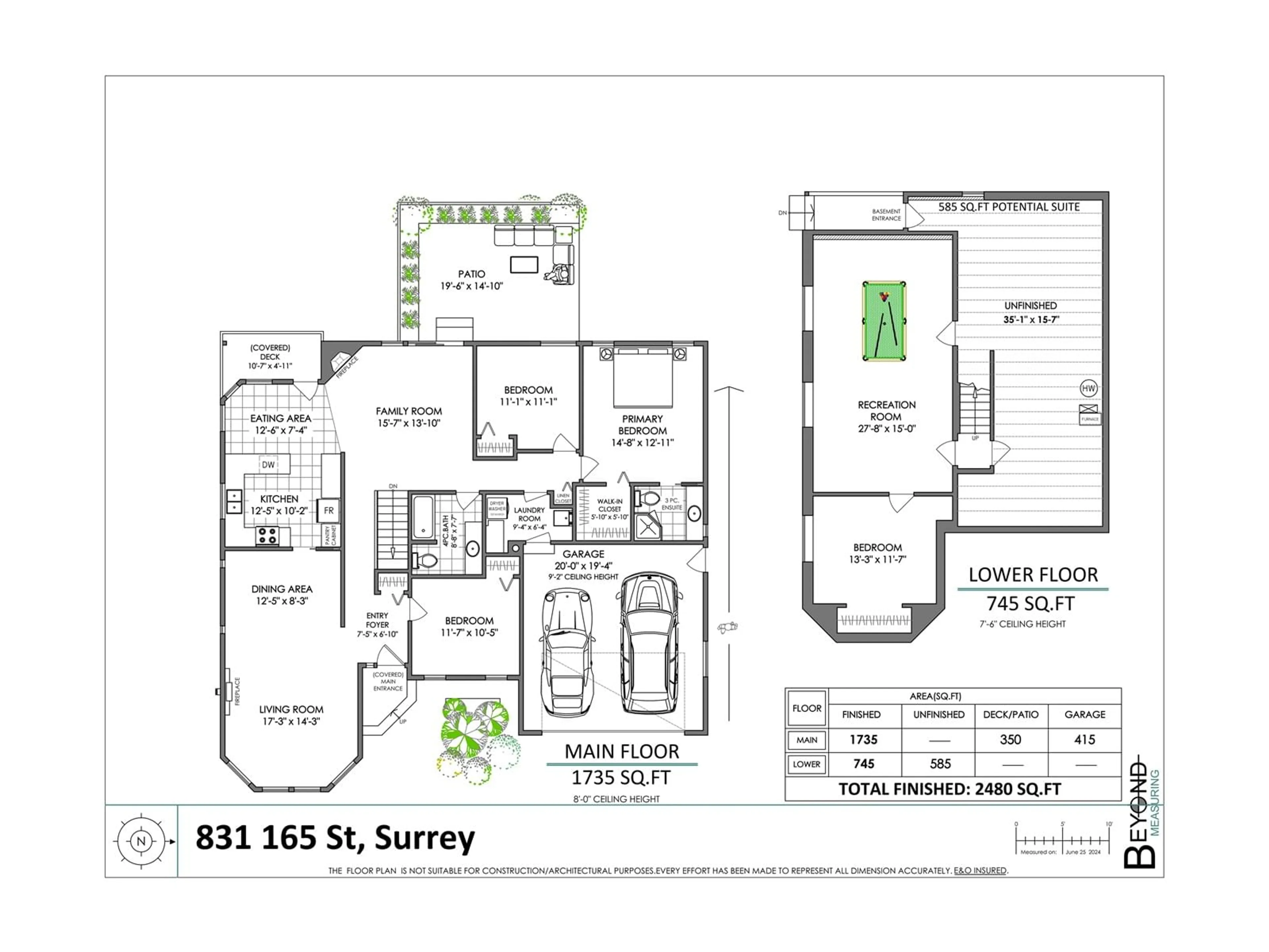 Floor plan for 831 165 STREET, White Rock British Columbia V4A9C1