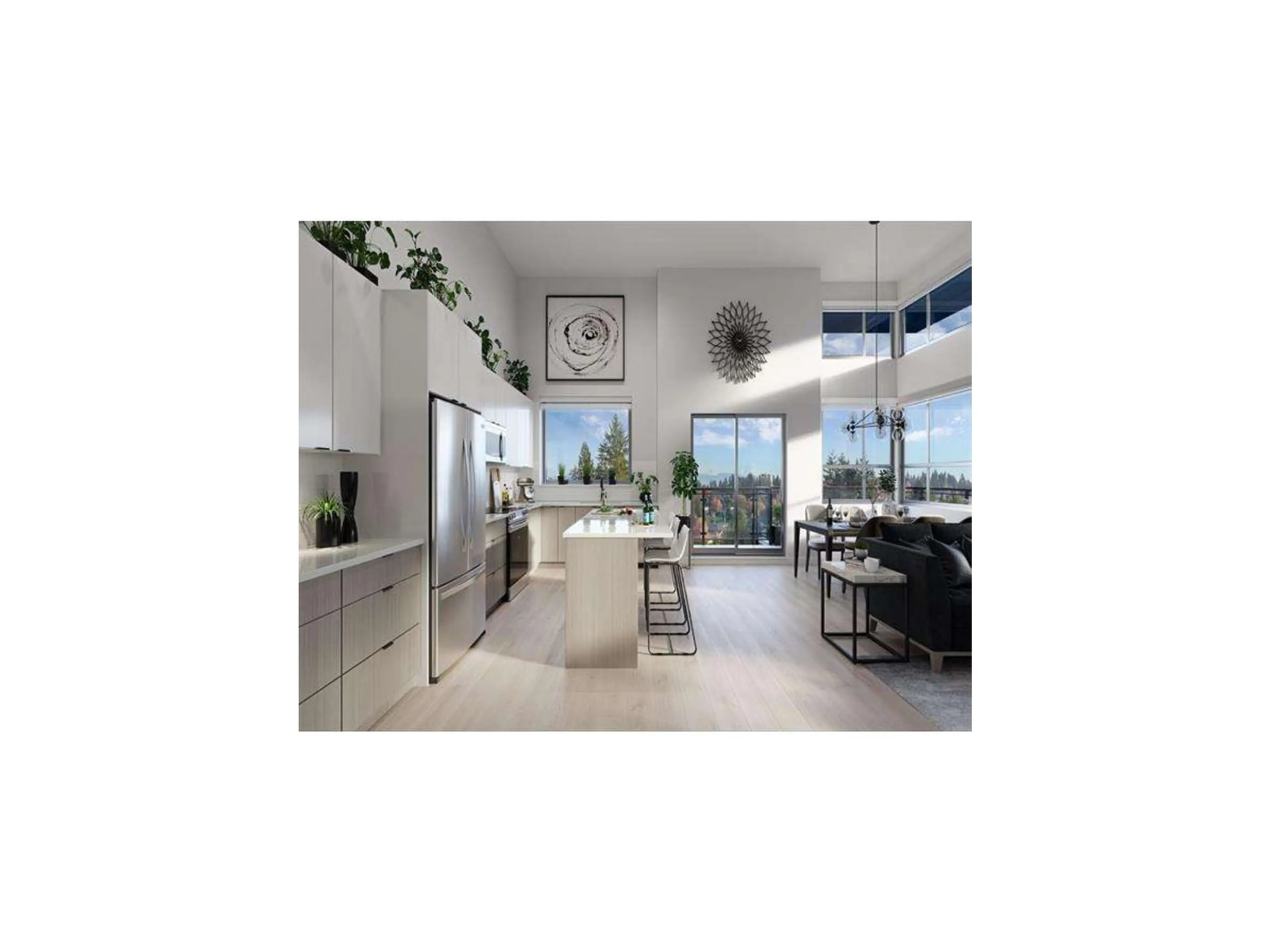 Open concept kitchen, ceramic/tile floor for 118 - 13458 95, Surrey British Columbia V3R7W4