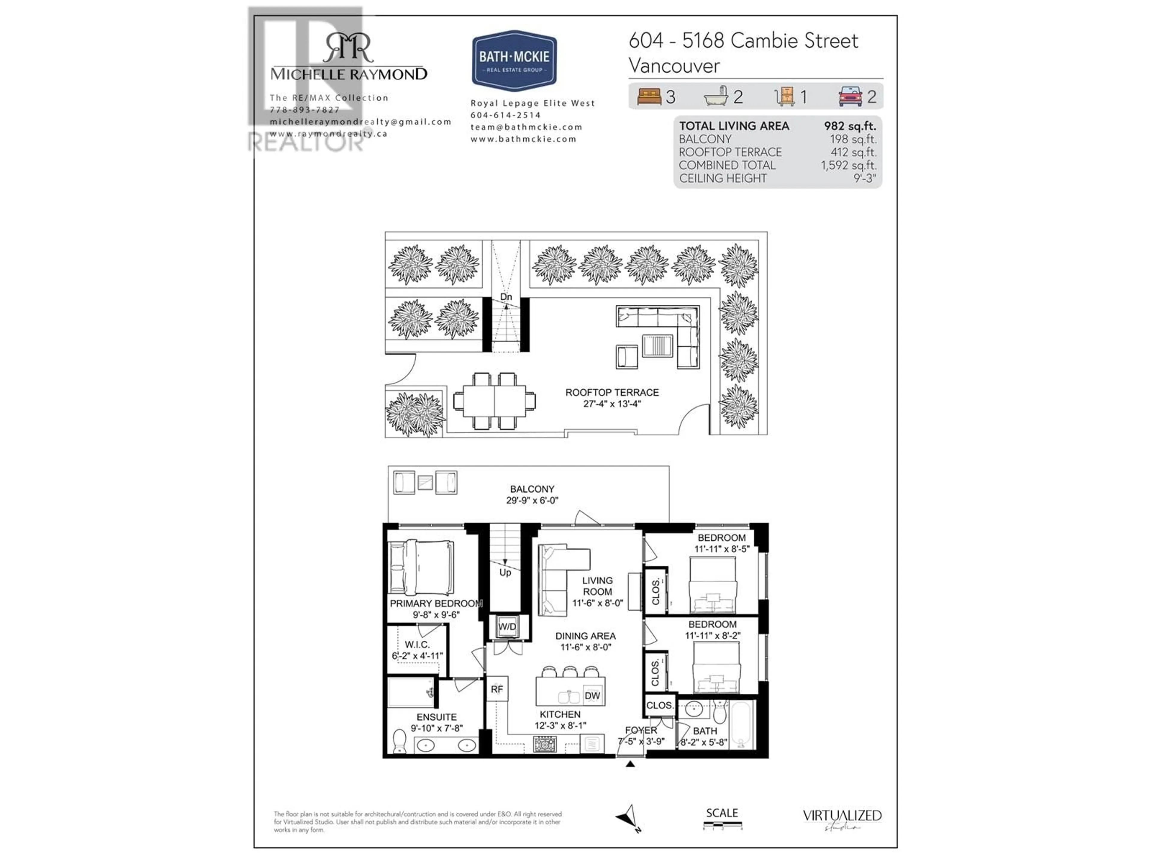 Floor plan for 604 5168 CAMBIE STREET, Vancouver British Columbia V5Z2Z7