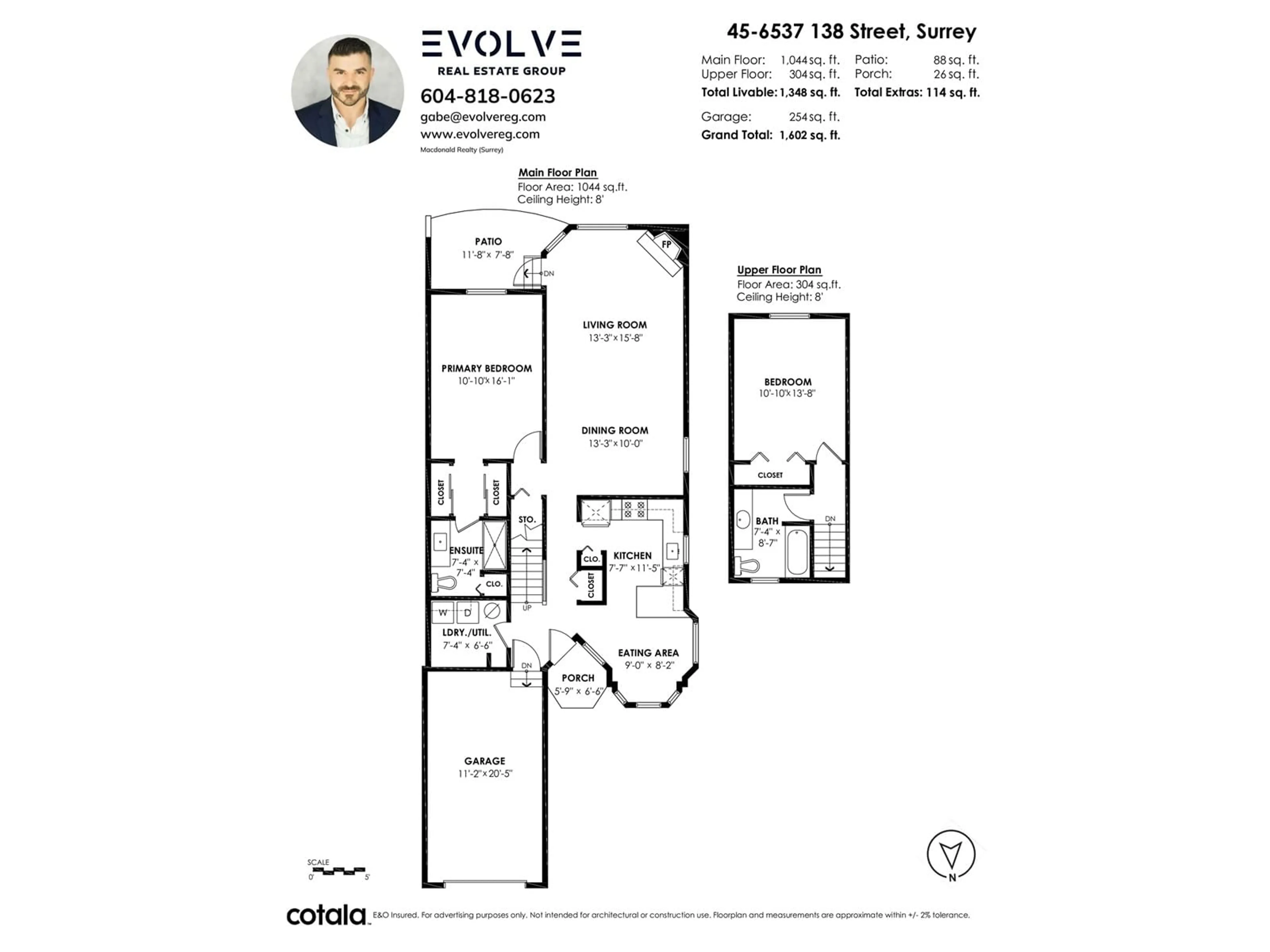 Floor plan for 45 6537 138 STREET, Surrey British Columbia V3W0C6