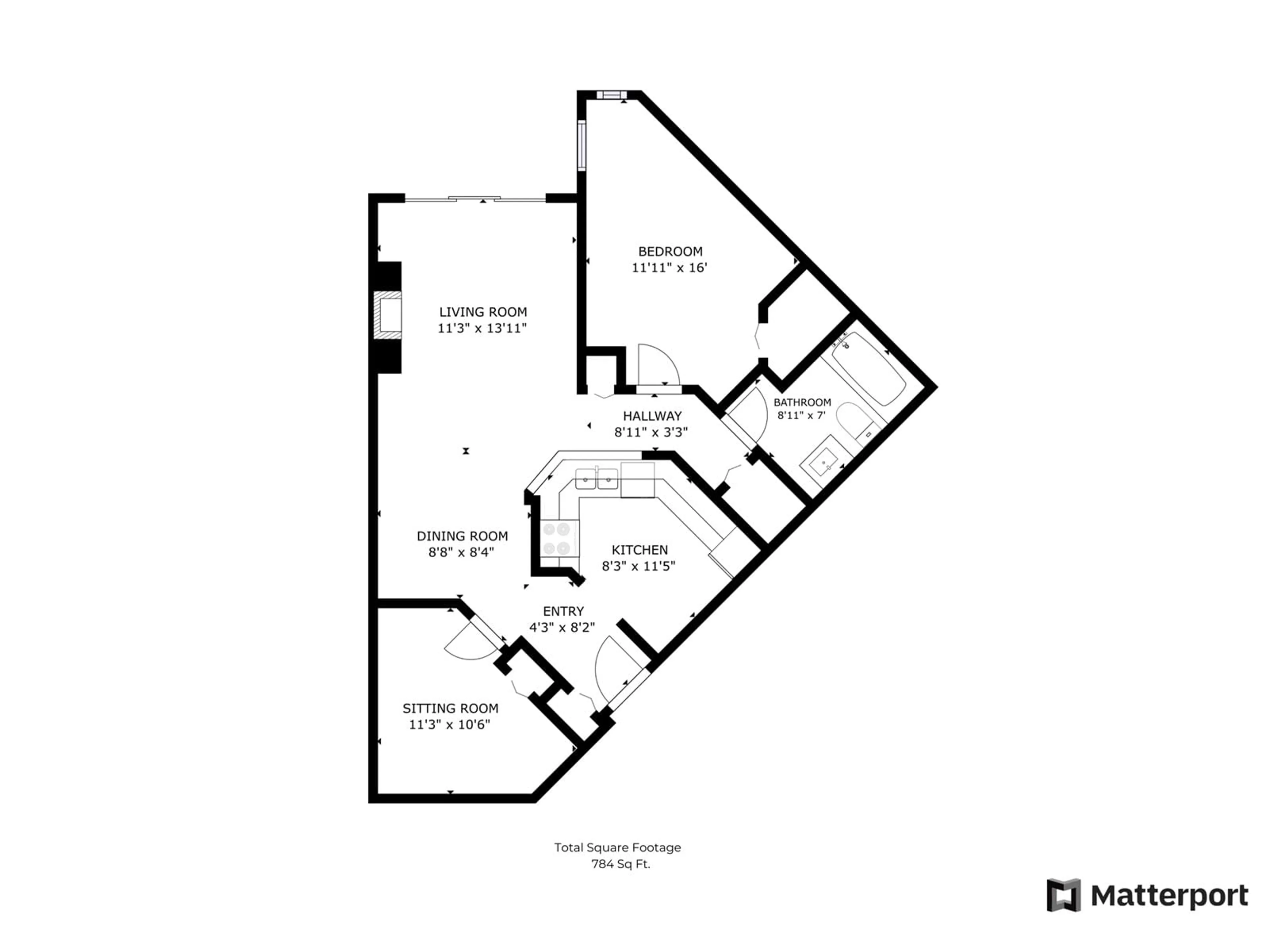 Floor plan for 109 20110 MICHAUD CRESCENT, Langley British Columbia V3A4B1