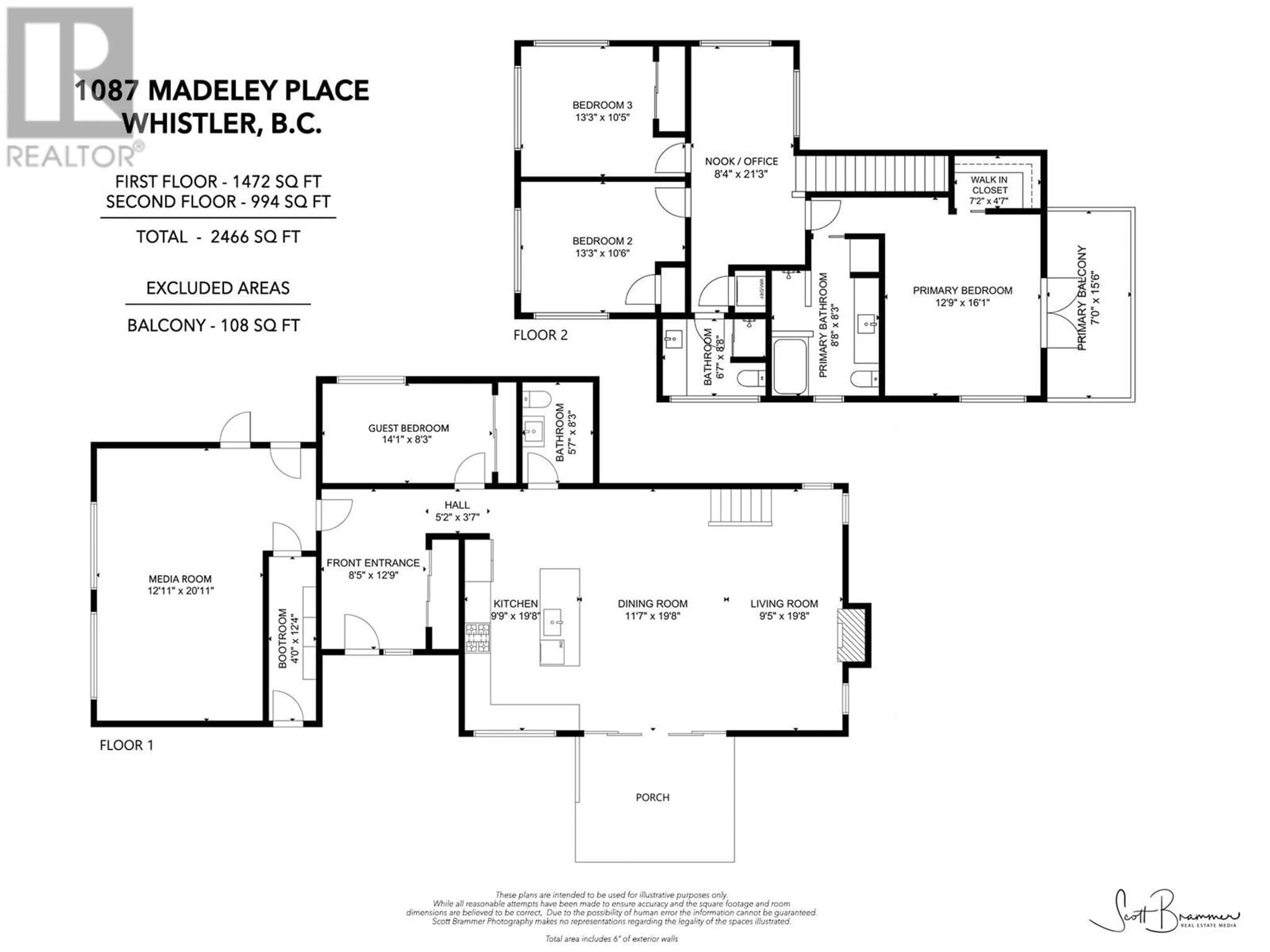 Floor plan for 1087 MADELEY PLACE, Whistler British Columbia V8E0K5