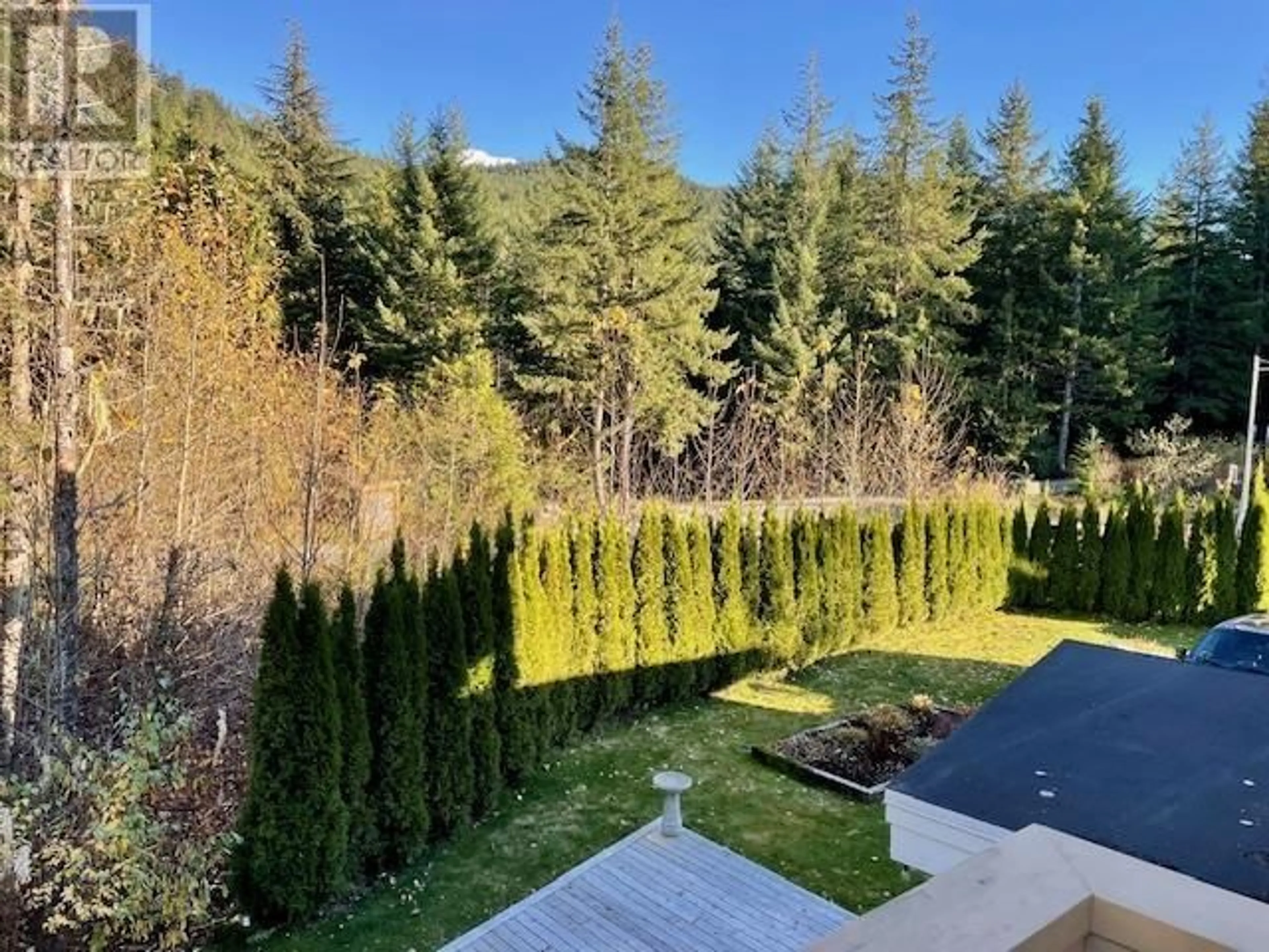 Patio, the fenced backyard for 1087 MADELEY PLACE, Whistler British Columbia V8E0K5