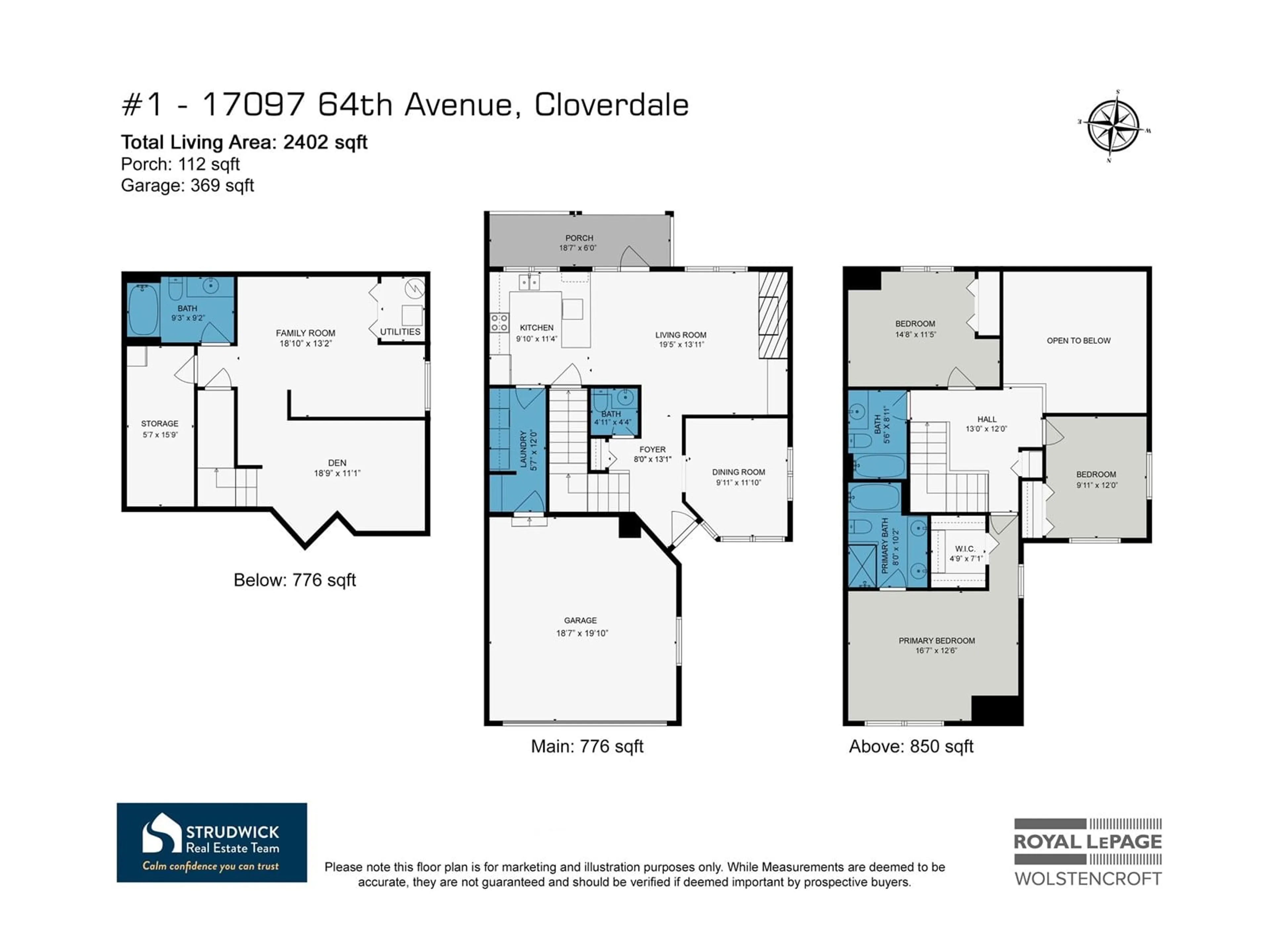 Floor plan for 1 17097 64 AVENUE, Surrey British Columbia V3S1Y5
