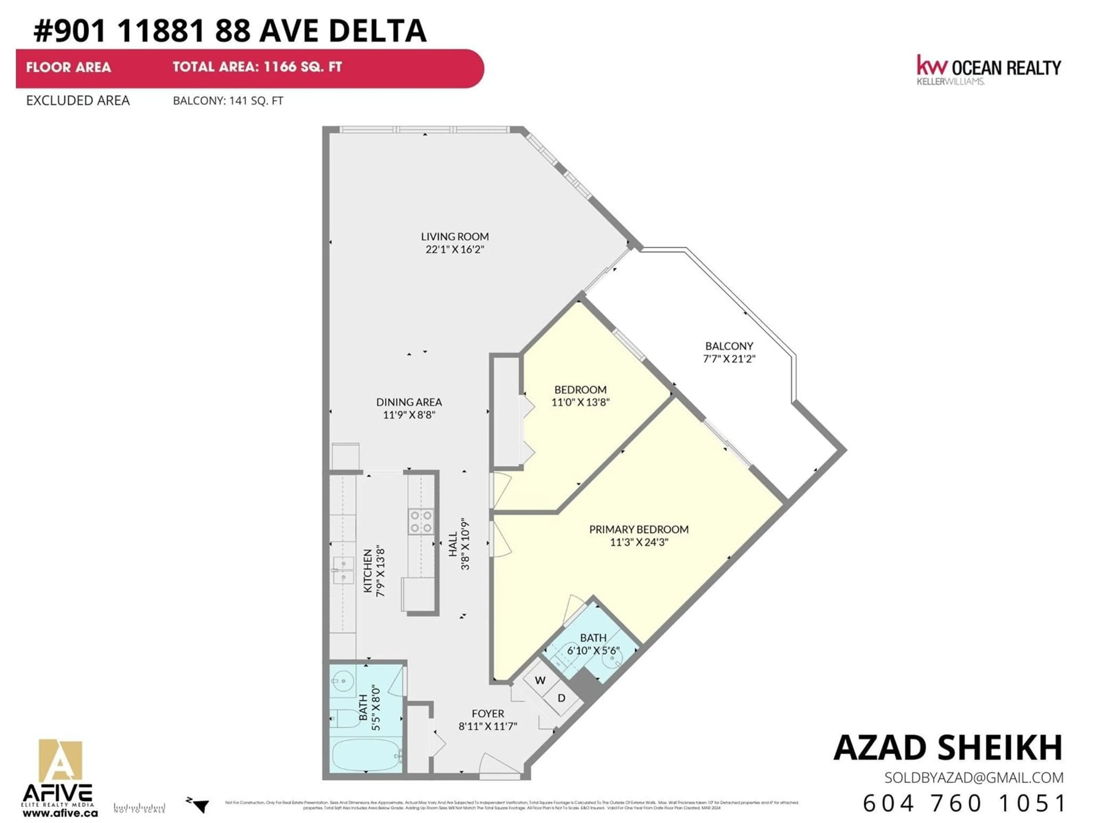 Floor plan for 901 11881 88 AVENUE, Delta British Columbia V4C8A2